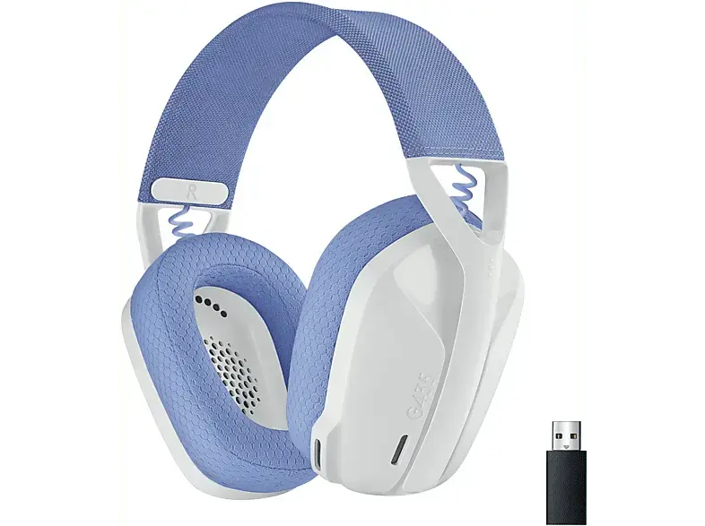 LOGITECH G G435 Lightspeed, Ultraleichtes kabelloses Bluetooth-Gaming Headset, Weiß
