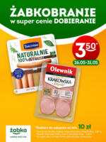 Żabka_kiełbasa krakowska i parowki Olewnik ważne do 31.05 Żabka – od 26.05.2025