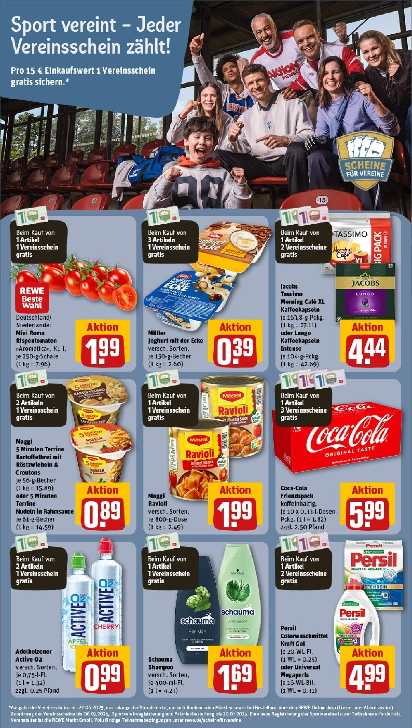 Rewe prospekt Heuchelheim (ab 25.05.2025) zum Blättern » Angebote | Seite: 17 | Produkte: Schauma shampoo, Adelholzener, Nudeln, Tassimo Rewe prospekt Heuchelheim (ab 25.05.2025) zum Blättern » Angebote | Seite: 17 | Produkte: Schauma shampoo, Adelholzener, Nudeln, Tassimo