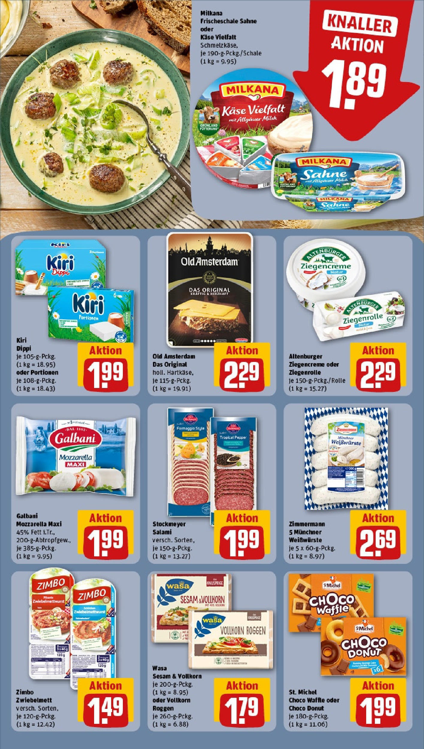 Rewe prospekt Gemünden (Wohra)	 (ab 25.05.2025) zum Blättern » Angebote | Seite: 10 | Produkte: Milch, Käse, Milkana, Sahne