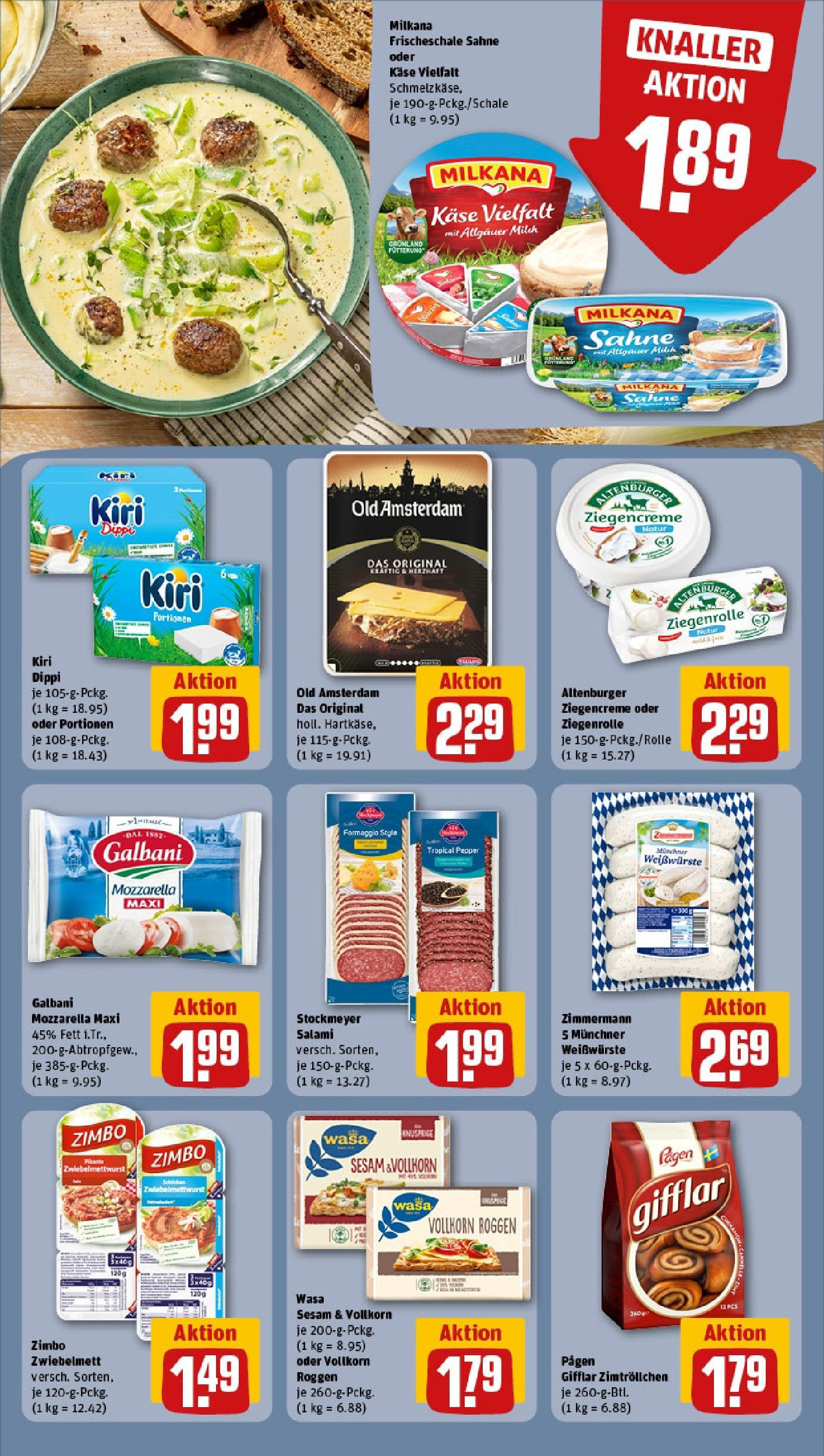Rewe prospekt Stolberg / Mausbach (ab 25.05.2025) zum Blättern » Angebote | Seite: 12 | Produkte: Käse, Milkana, Vase, Salami Rewe prospekt Stolberg / Mausbach (ab 25.05.2025) zum Blättern » Angebote | Seite: 12 | Produkte: Käse, Milkana, Vase, Salami