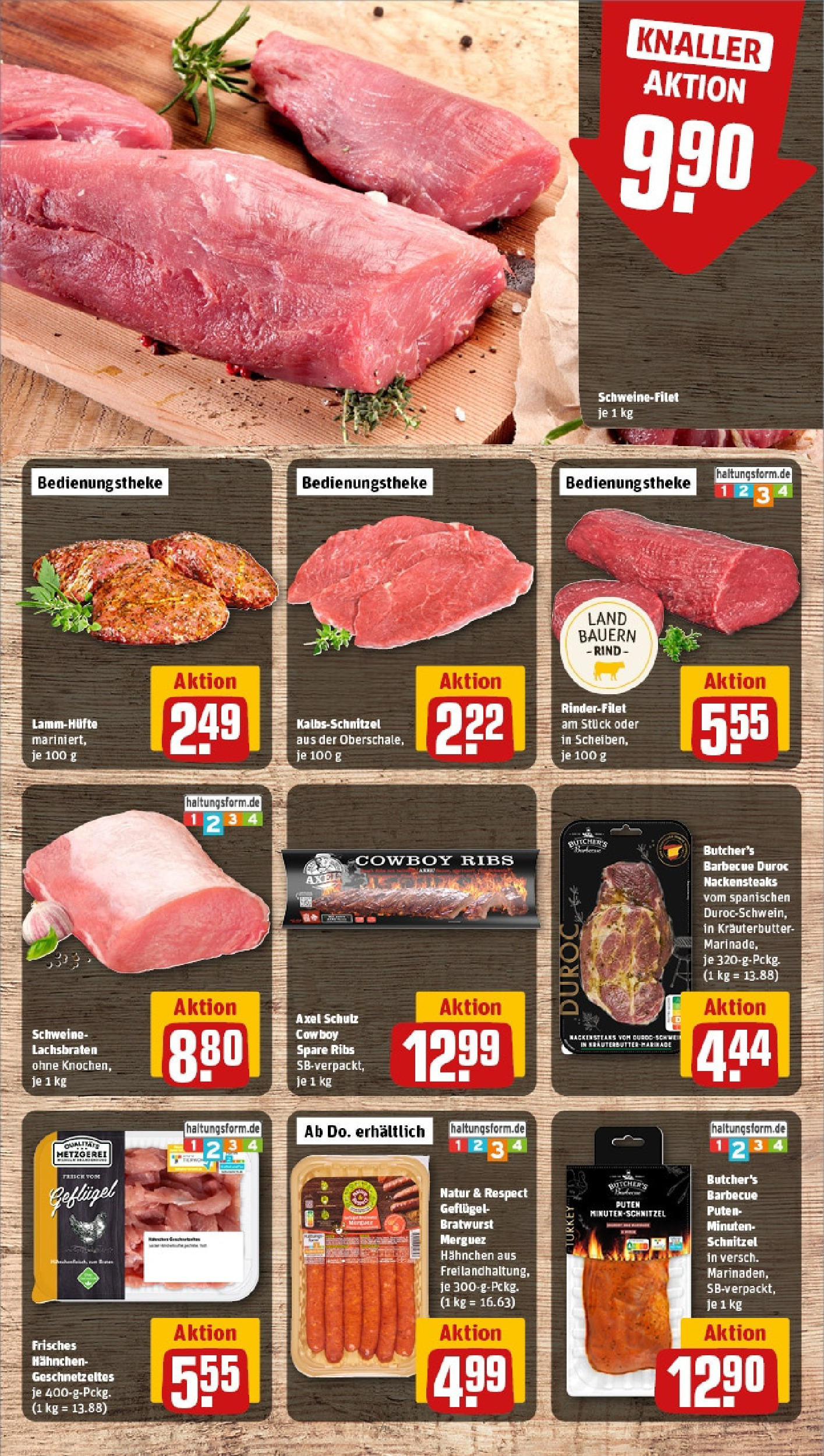 Rewe prospekt Karlsruhe / Durlach	 (ab 25.05.2025) zum Blättern » Angebote | Seite: 8 | Produkte: Nackensteaks, Kräuterbutter, Schnitzel, Schweinefilet