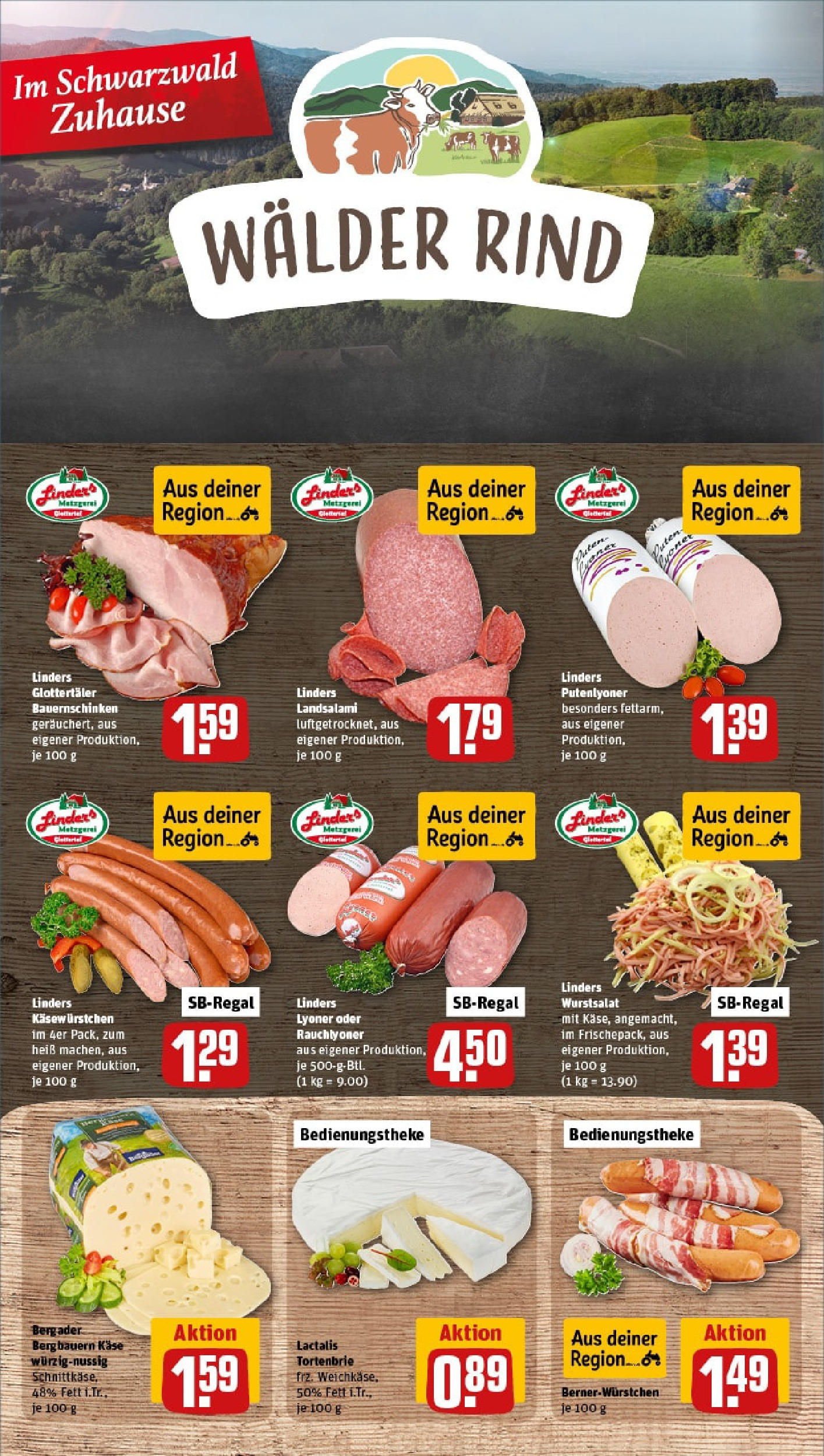 Rewe prospekt Kenzingen / Elz - Center	 (ab 25.05.2025) zum Blättern » Angebote | Seite: 8 | Produkte: Käse, Salami
