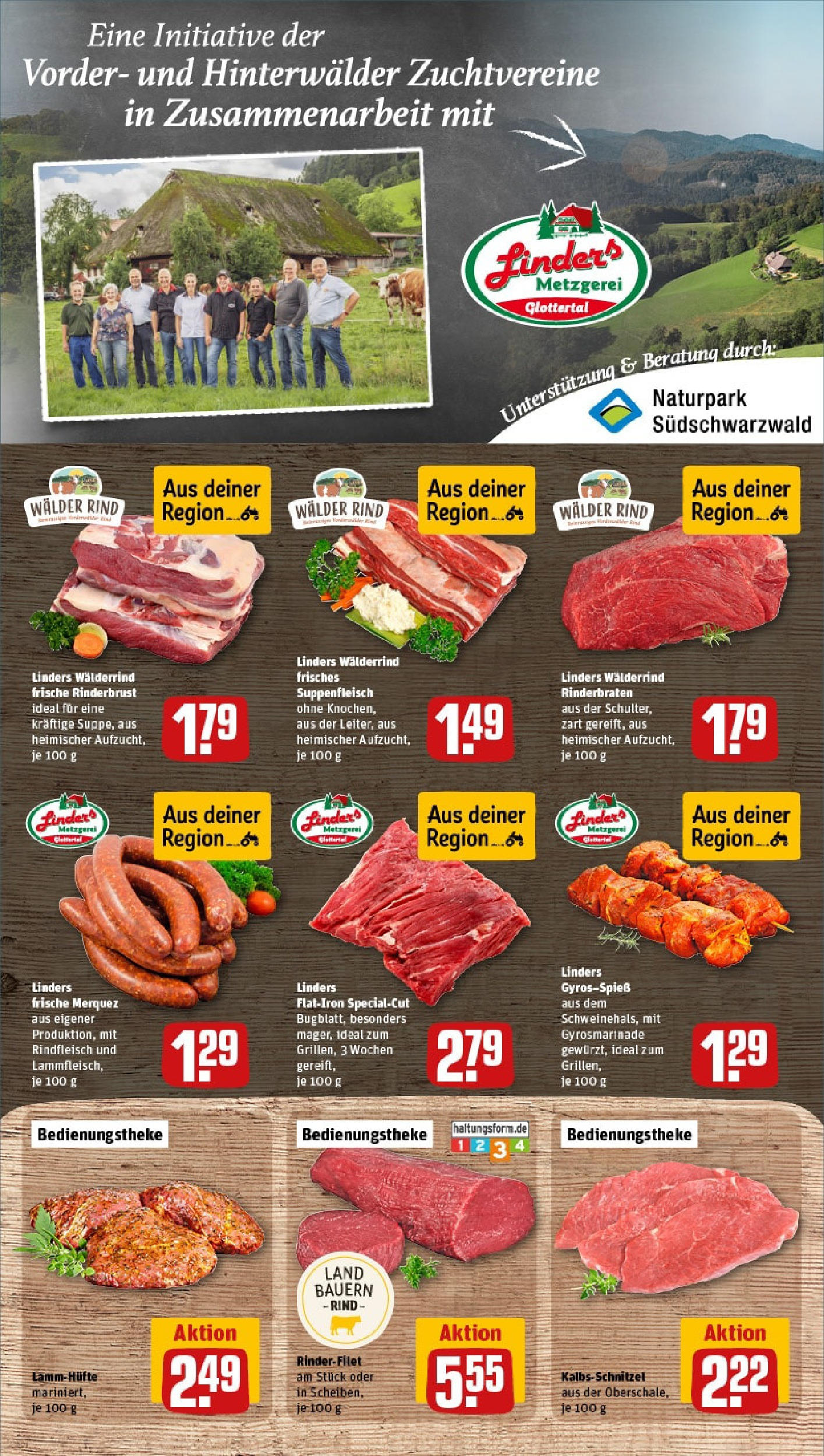 Rewe prospekt Kenzingen / Elz - Center	 (ab 25.05.2025) zum Blättern » Angebote | Seite: 9 | Produkte: Rinderbraten, Rinderfilet, Gyros, Rindfleisch