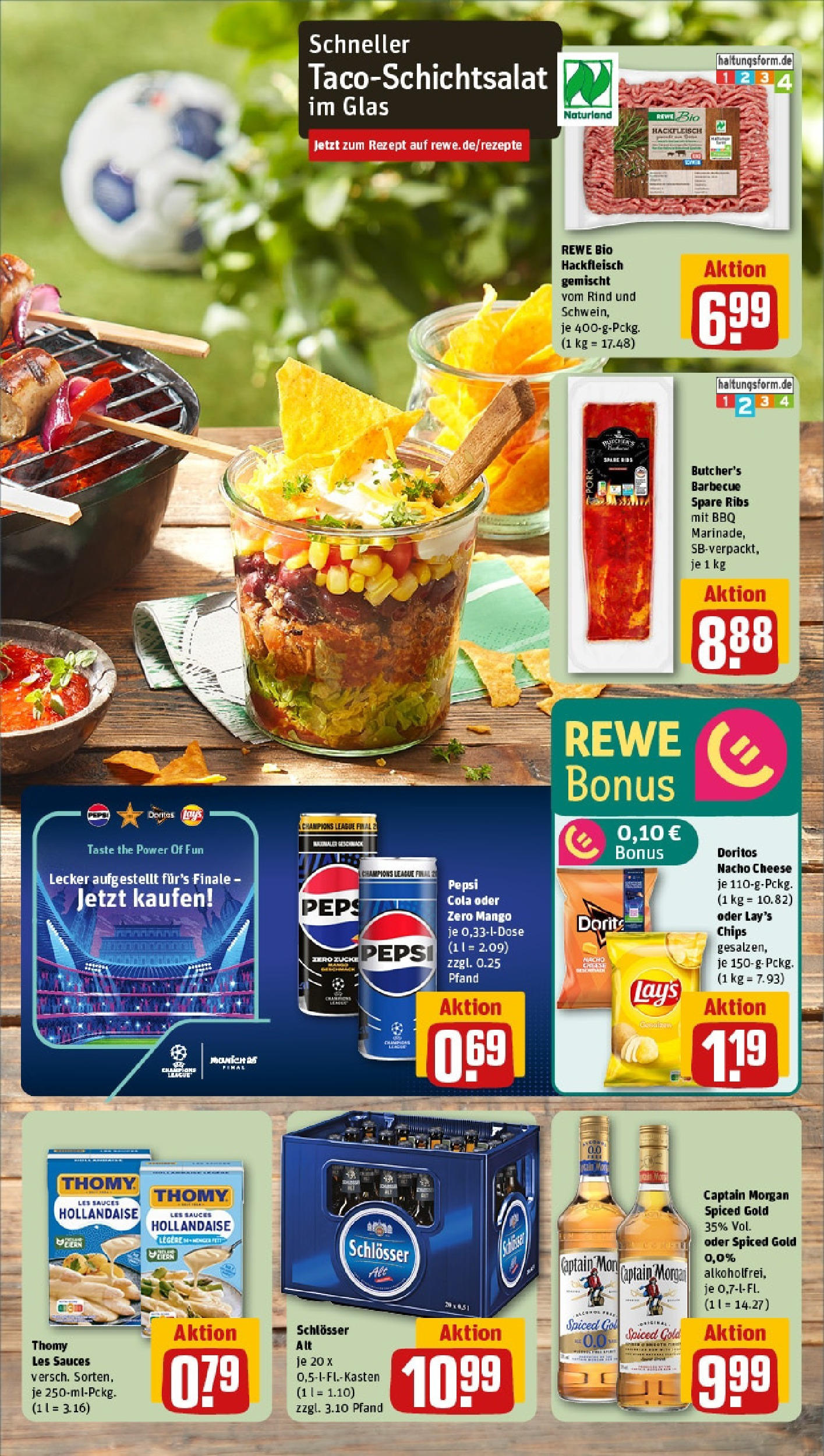 Rewe prospekt Kaarst	 (ab 25.05.2025) zum Blättern » Angebote | Seite: 5 | Produkte: Cola, Rum, Captain morgan, Hackfleisch