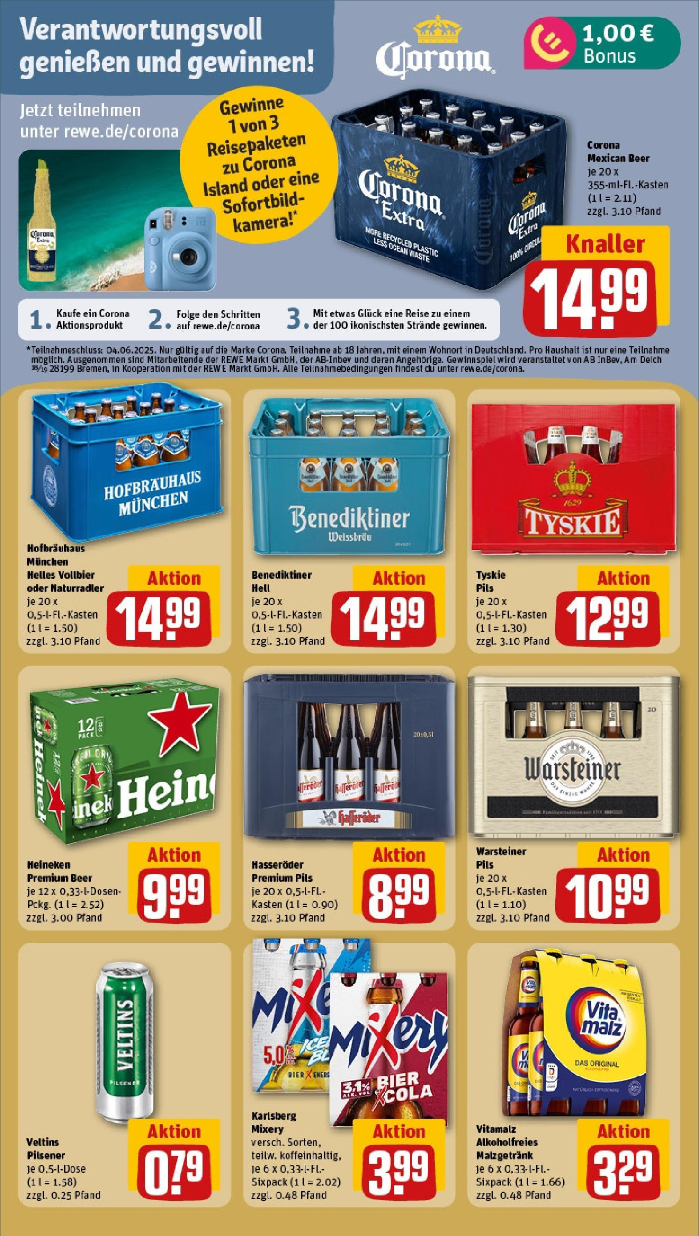Rewe prospekt Regensburg (ab 25.05.2025) zum Blättern » Angebote | Seite: 17 | Produkte: Tyskie, Bier, Warsteiner, Mixery Rewe prospekt Regensburg (ab 25.05.2025) zum Blättern » Angebote | Seite: 17 | Produkte: Tyskie, Bier, Warsteiner, Mixery