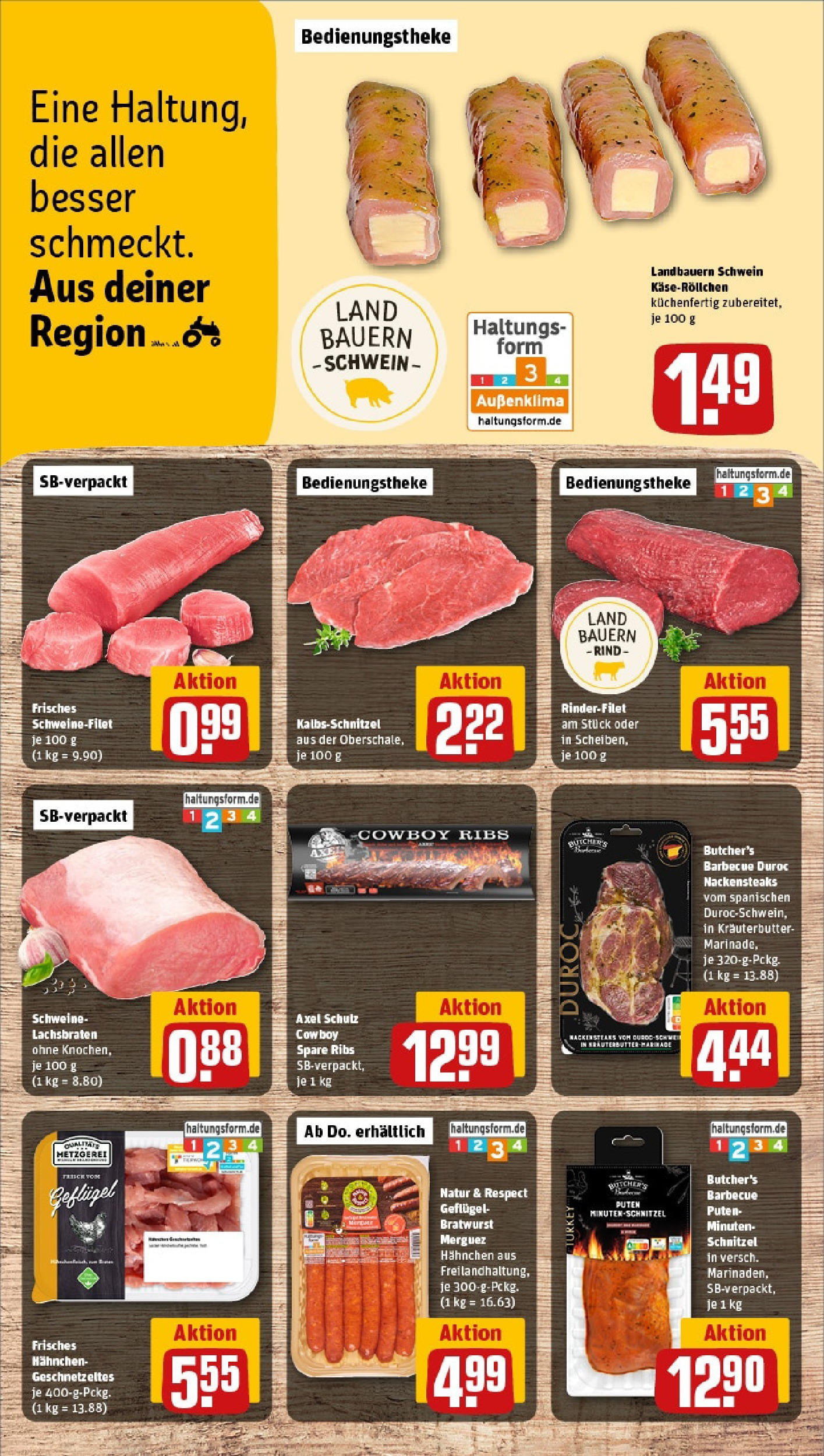 Rewe prospekt Giengen An Der Brenz	 (ab 25.05.2025) zum Blättern » Angebote | Seite: 8 | Produkte: Nackensteaks, Hahnchen, Bratwurst, Schnitzel