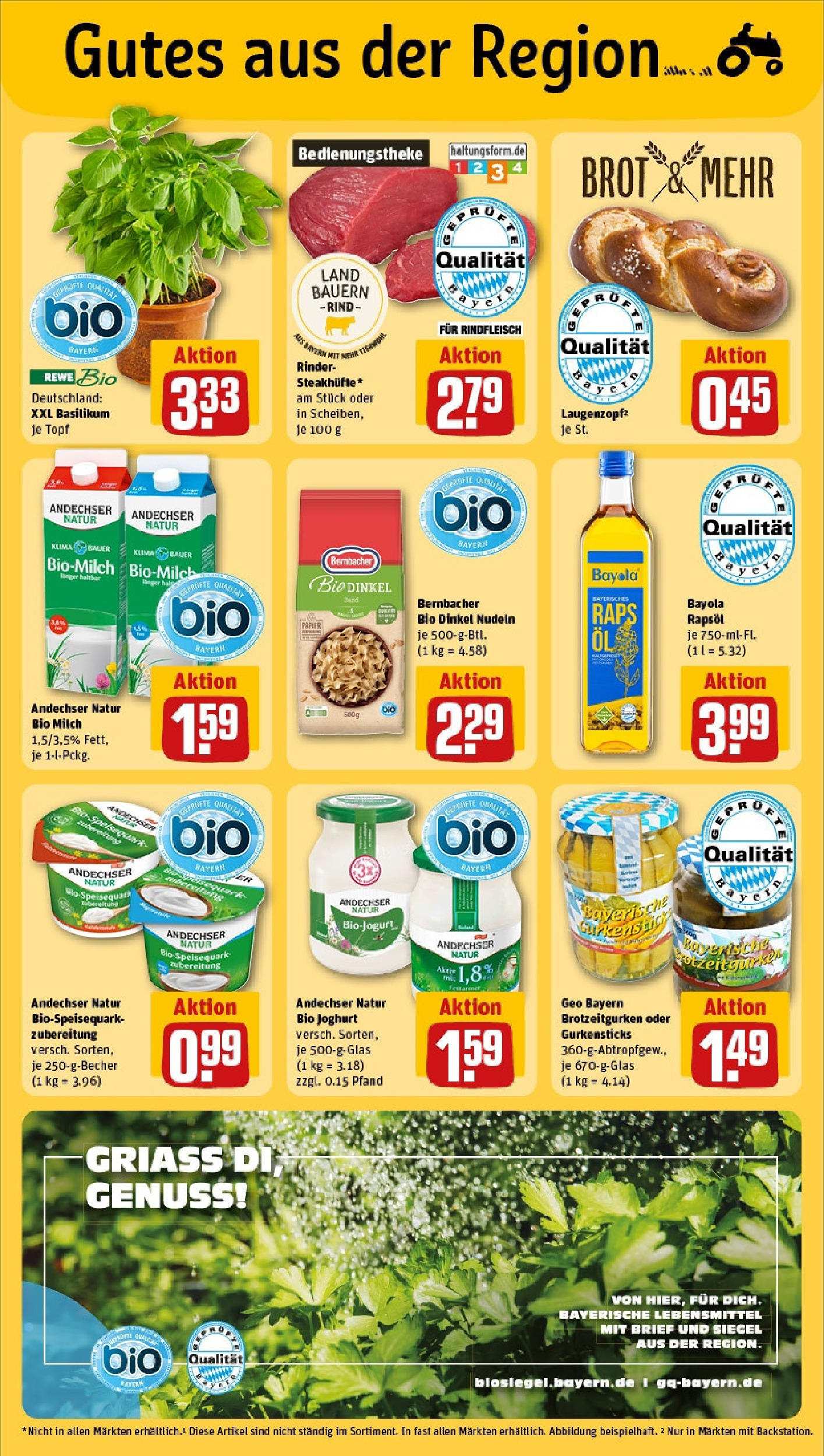 Rewe prospekt Postbauer-Heng (ab 25.05.2025) zum Blättern » Angebote | Seite: 23 | Produkte: Rapsöl, Pasta, Rindfleisch, Steak Rewe prospekt Postbauer-Heng (ab 25.05.2025) zum Blättern » Angebote | Seite: 23 | Produkte: Rapsöl, Pasta, Rindfleisch, Steak