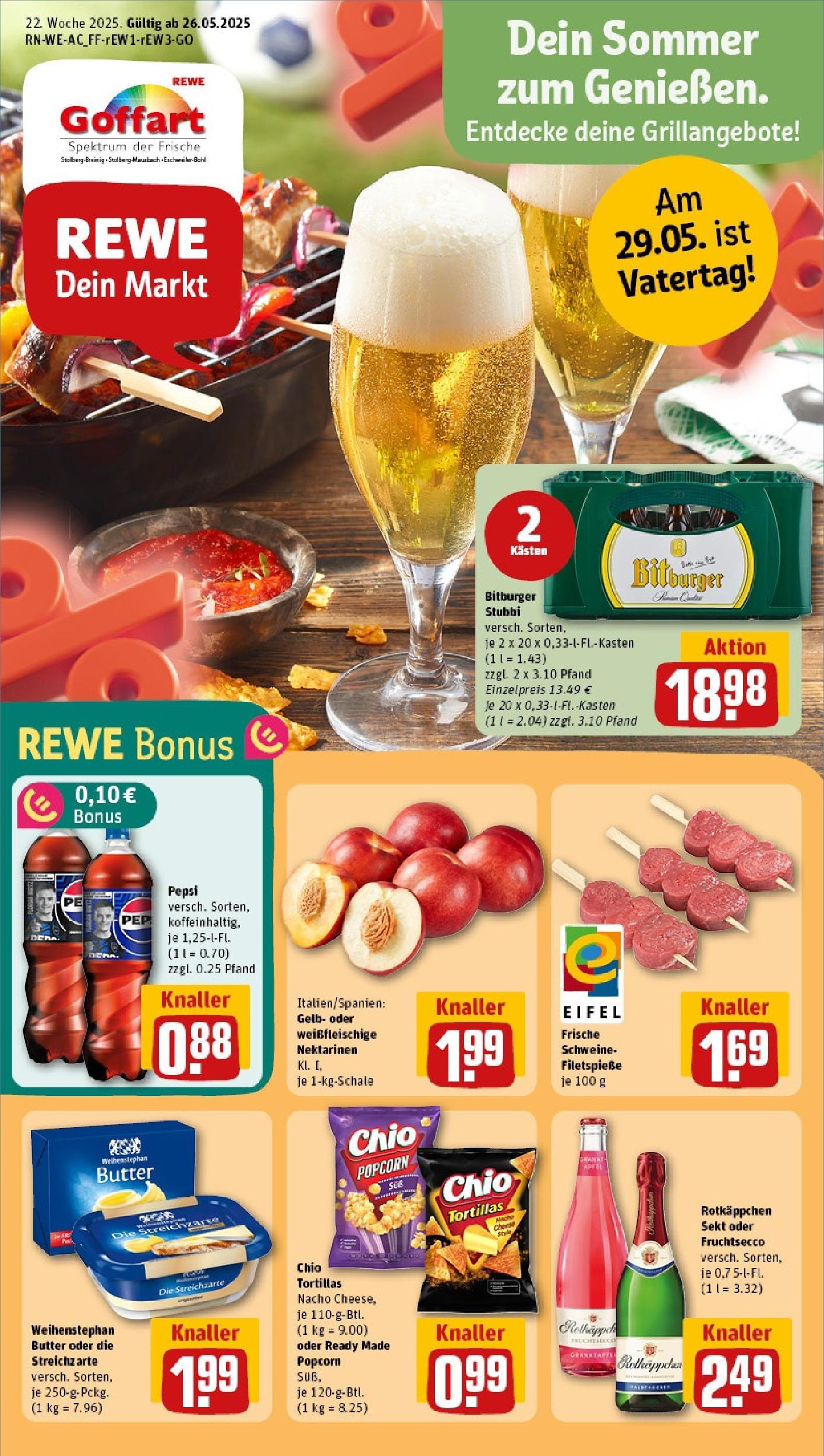 Rewe prospekt Stolberg / Mausbach (ab 25.05.2025) zum Blättern » Angebote | Seite: 1 | Produkte: Rotkappchen sekt, Nektarinen, Äpfel, Fruchtsecco Rewe prospekt Stolberg / Mausbach (ab 25.05.2025) zum Blättern » Angebote | Seite: 1 | Produkte: Rotkappchen sekt, Nektarinen, Äpfel, Fruchtsecco