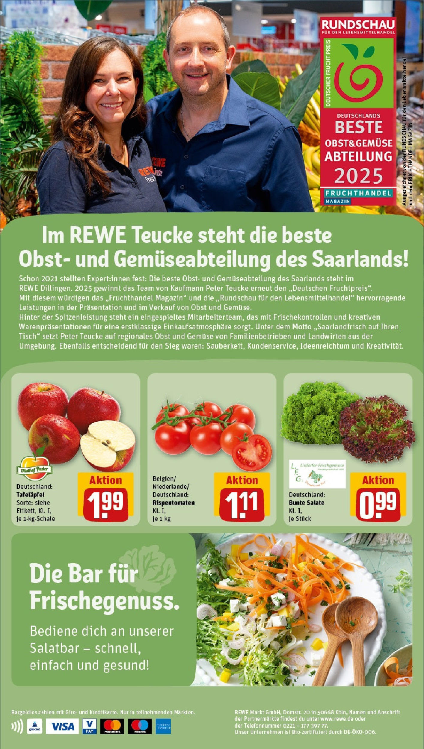 Rewe prospekt Beckingen (ab 25.05.2025) zum Blättern » Angebote | Seite: 2 | Produkte: Tisch, Puder, Gemüse, Obst Rewe prospekt Beckingen (ab 25.05.2025) zum Blättern » Angebote | Seite: 2 | Produkte: Tisch, Puder, Gemüse, Obst