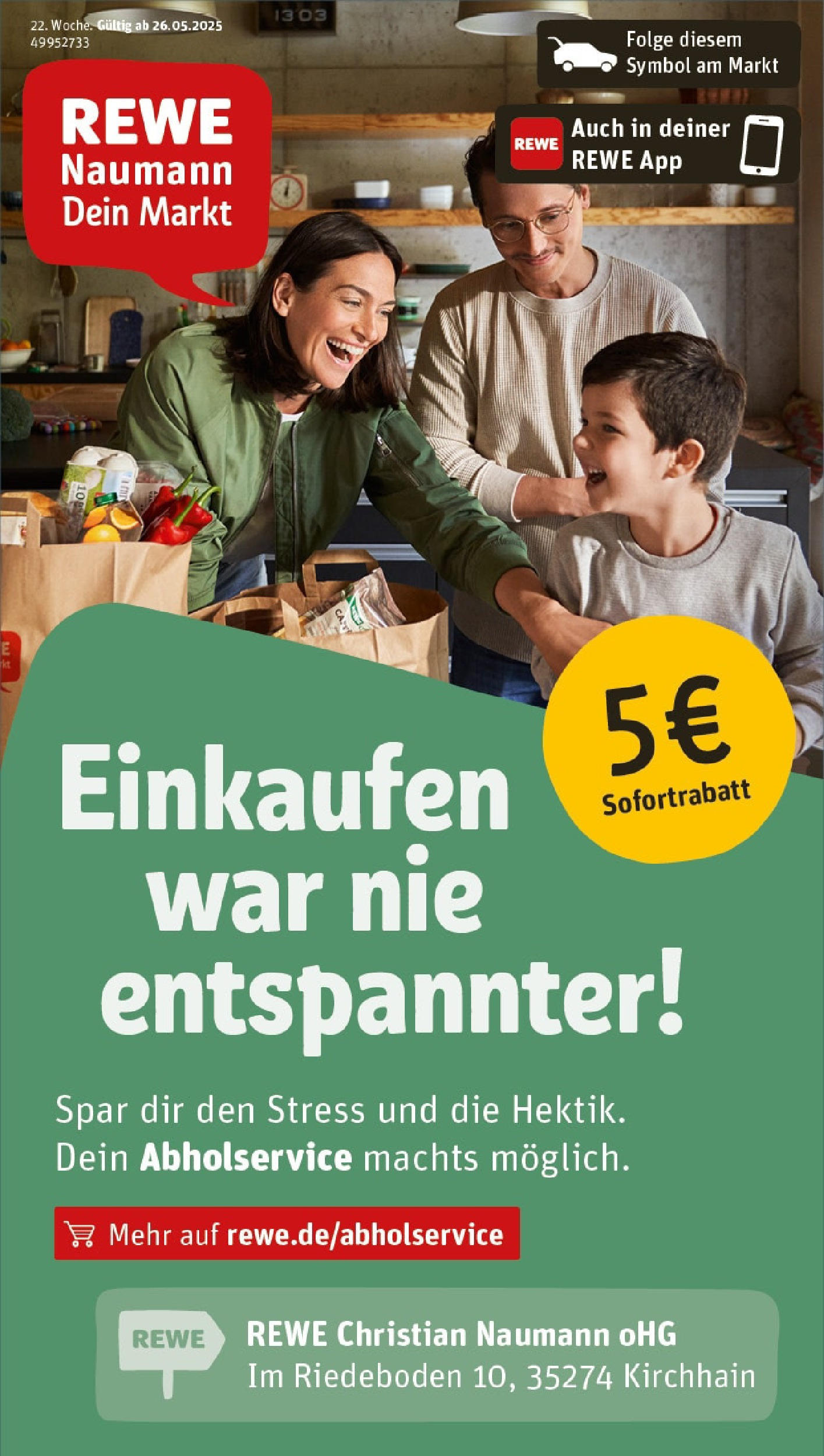 REWE Prospekt ab 25.05.2025 nächste Woche - Prospekt Kirchhain Vorschau von dem Prospekt des Geschäftes Rewe, gültig ab dem 25.05.2025