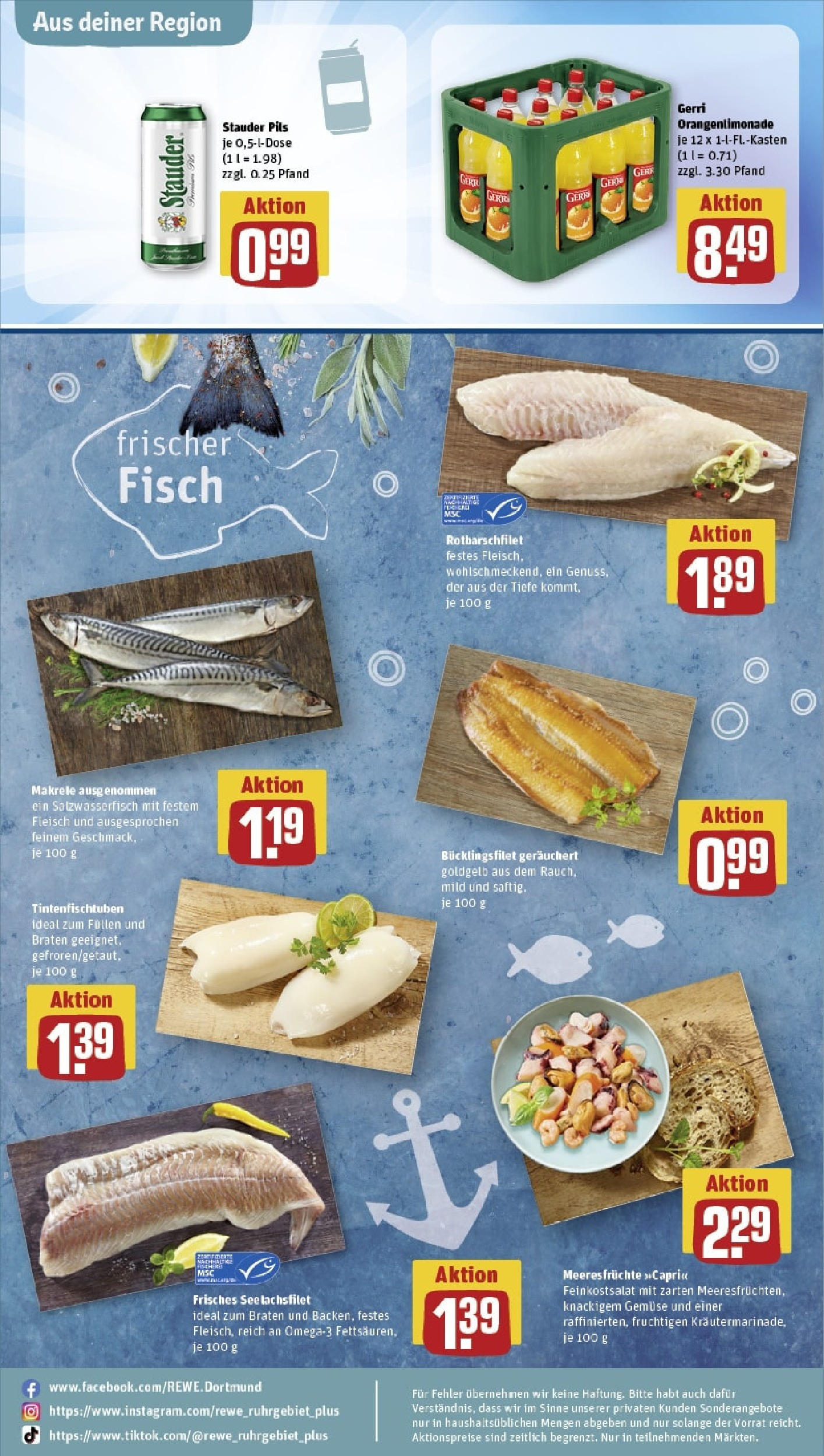 Rewe prospekt Marl	 (ab 25.05.2025) zum Blättern » Angebote | Seite: 33 | Produkte: Pils, Fisch, Gemüse, Meeresfrüchte