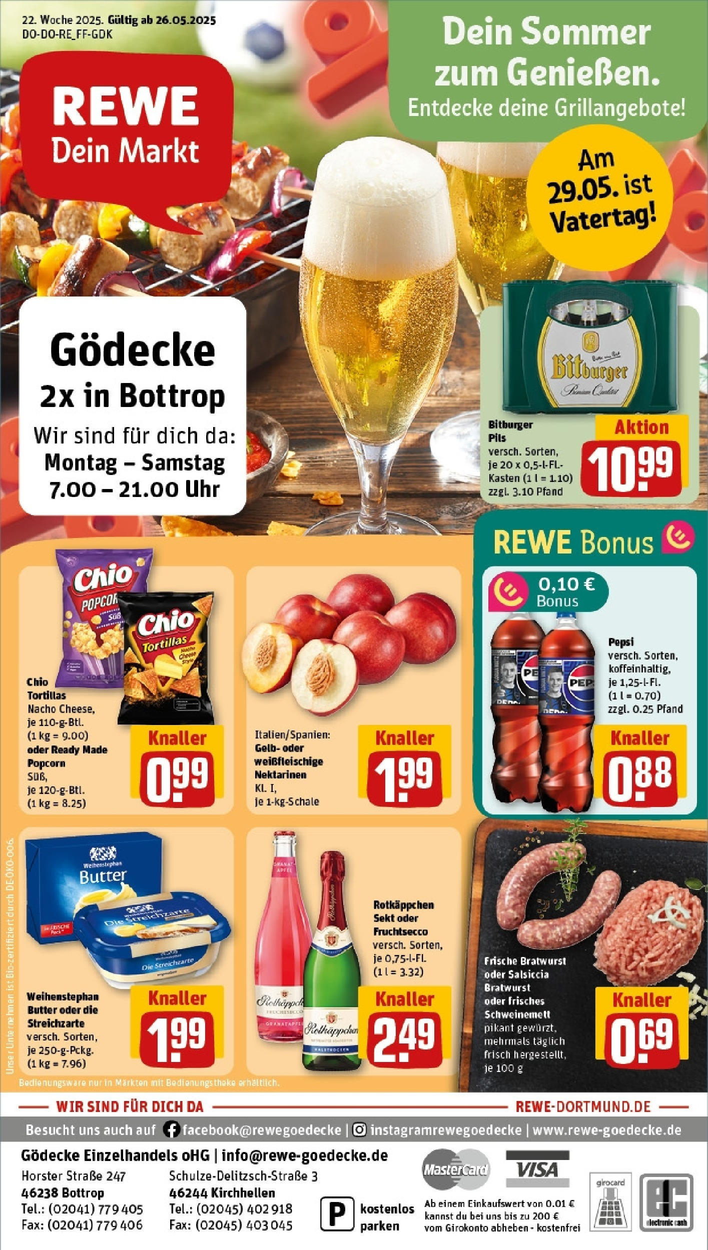 REWE Prospekt ab 25.05.2025 nächste Woche - Prospekt Bottrop Vorschau von dem Prospekt des Geschäftes Rewe, gültig ab dem 25.05.2025