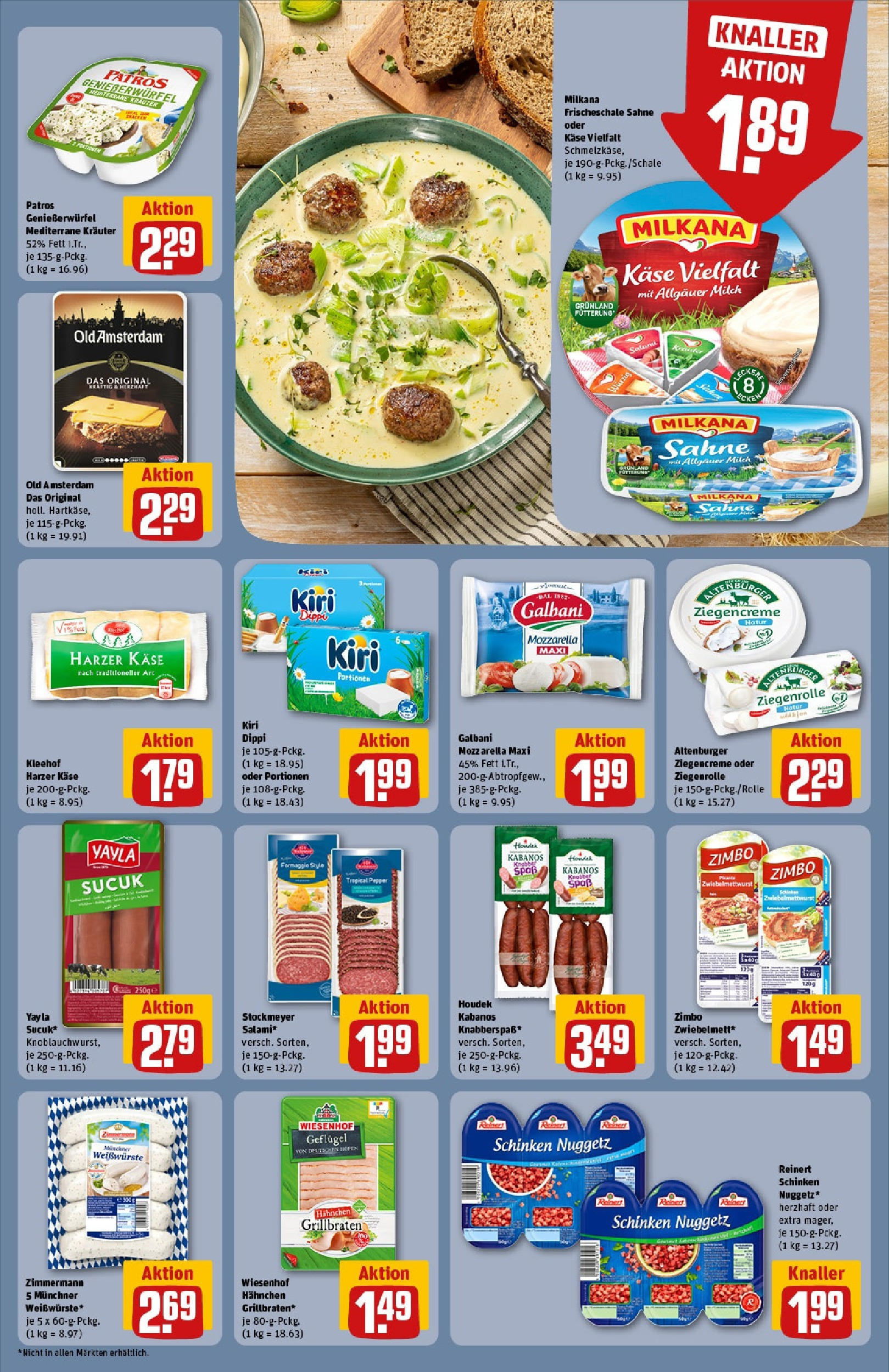 Rewe prospekt Friedrichsdorf (ab 25.05.2025) zum Blättern » Angebote | Seite: 13 | Produkte: Käse, Milkana, Mozzarella, Salami Rewe prospekt Friedrichsdorf (ab 25.05.2025) zum Blättern » Angebote | Seite: 13 | Produkte: Käse, Milkana, Mozzarella, Salami