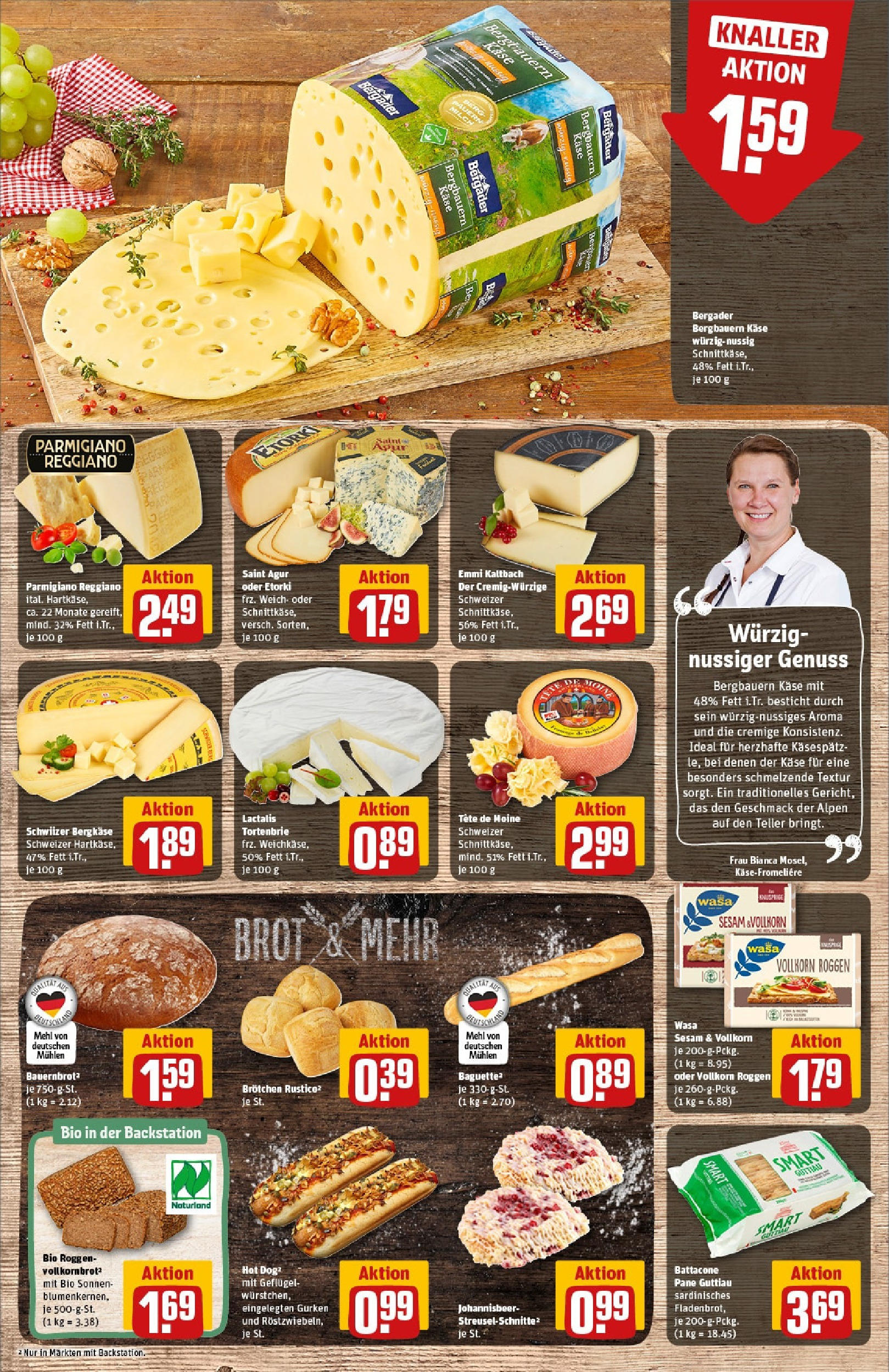 Rewe prospekt Olching Geiselbullach	 (ab 25.05.2025) zum Blättern » Angebote | Seite: 13 | Produkte: Käse, Vollkornbrot, Pane, Gurken