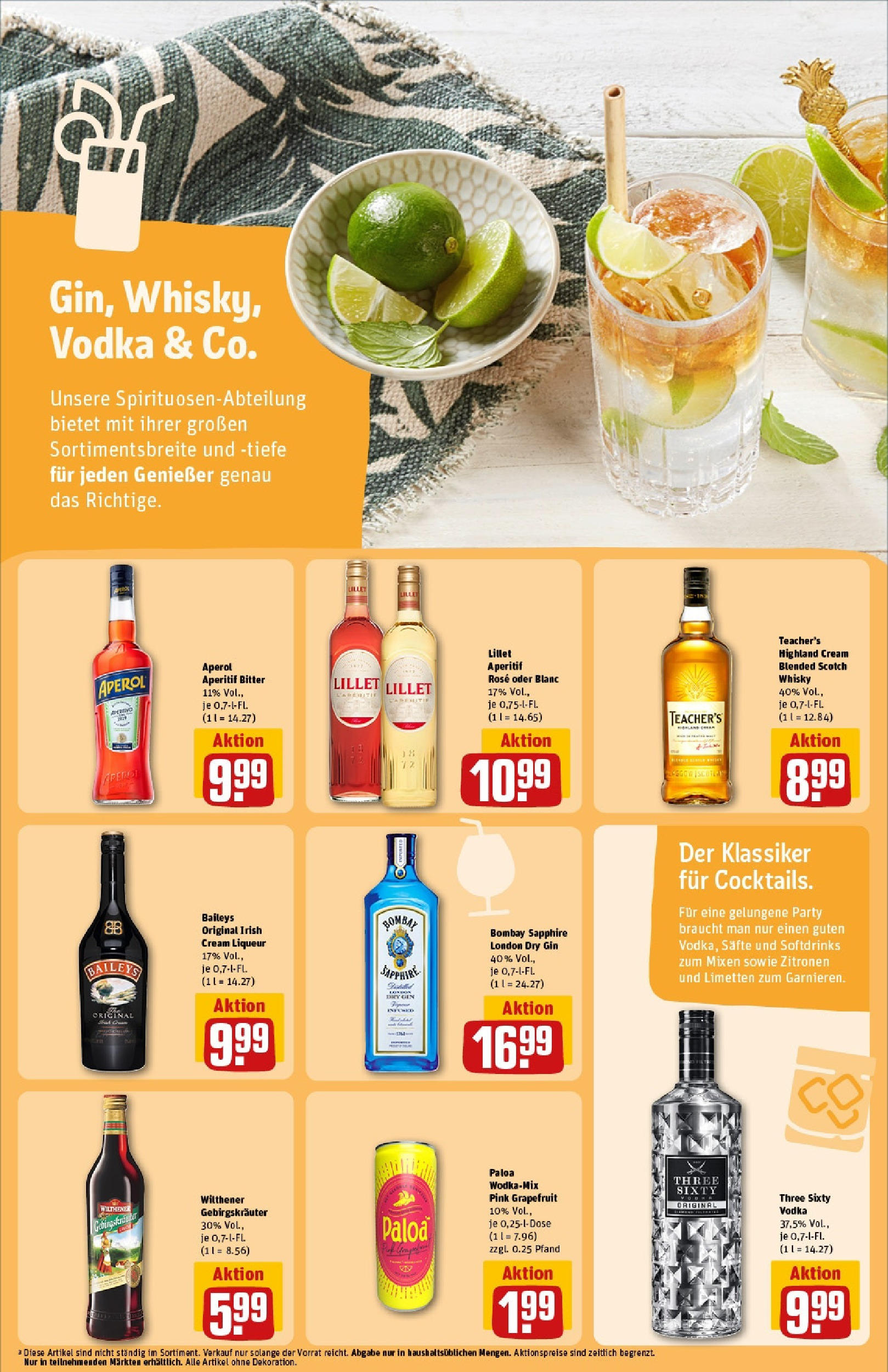 Rewe prospekt Bad Zwischenahn	 (ab 25.05.2025) zum Blättern » Angebote | Seite: 19 | Produkte: Limetten, Grapefruit, Gin, Zitronen