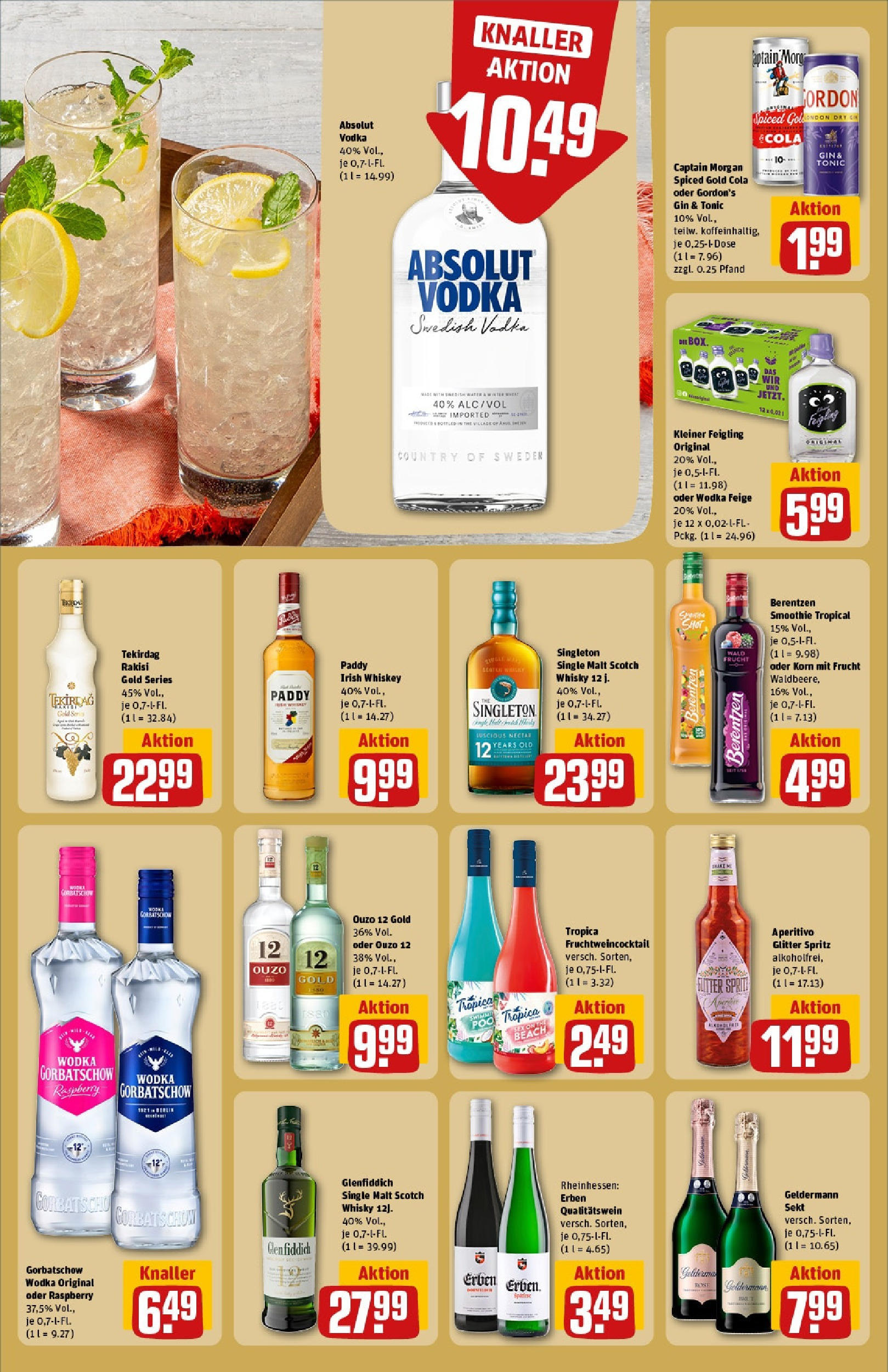 Rewe prospekt Friedrichsdorf (ab 25.05.2025) zum Blättern » Angebote | Seite: 18 | Produkte: Gordon's gin, Vodka, Gin, Wodka Rewe prospekt Friedrichsdorf (ab 25.05.2025) zum Blättern » Angebote | Seite: 18 | Produkte: Gordon's gin, Vodka, Gin, Wodka