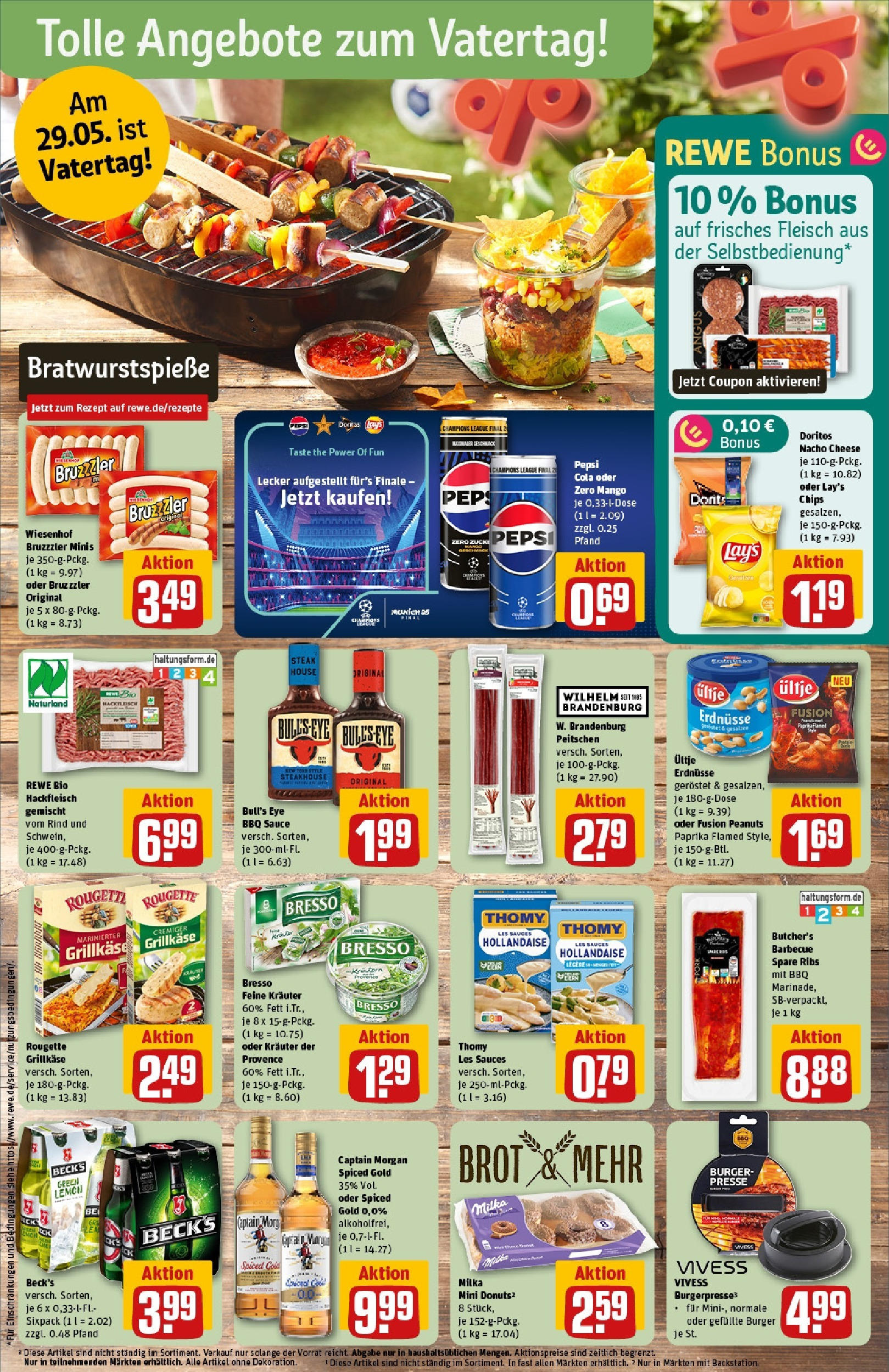 Rewe prospekt Bad Zwischenahn	 (ab 25.05.2025) zum Blättern » Angebote | Seite: 21 | Produkte: Ultje erdnusse, Donuts, Mango, Brot