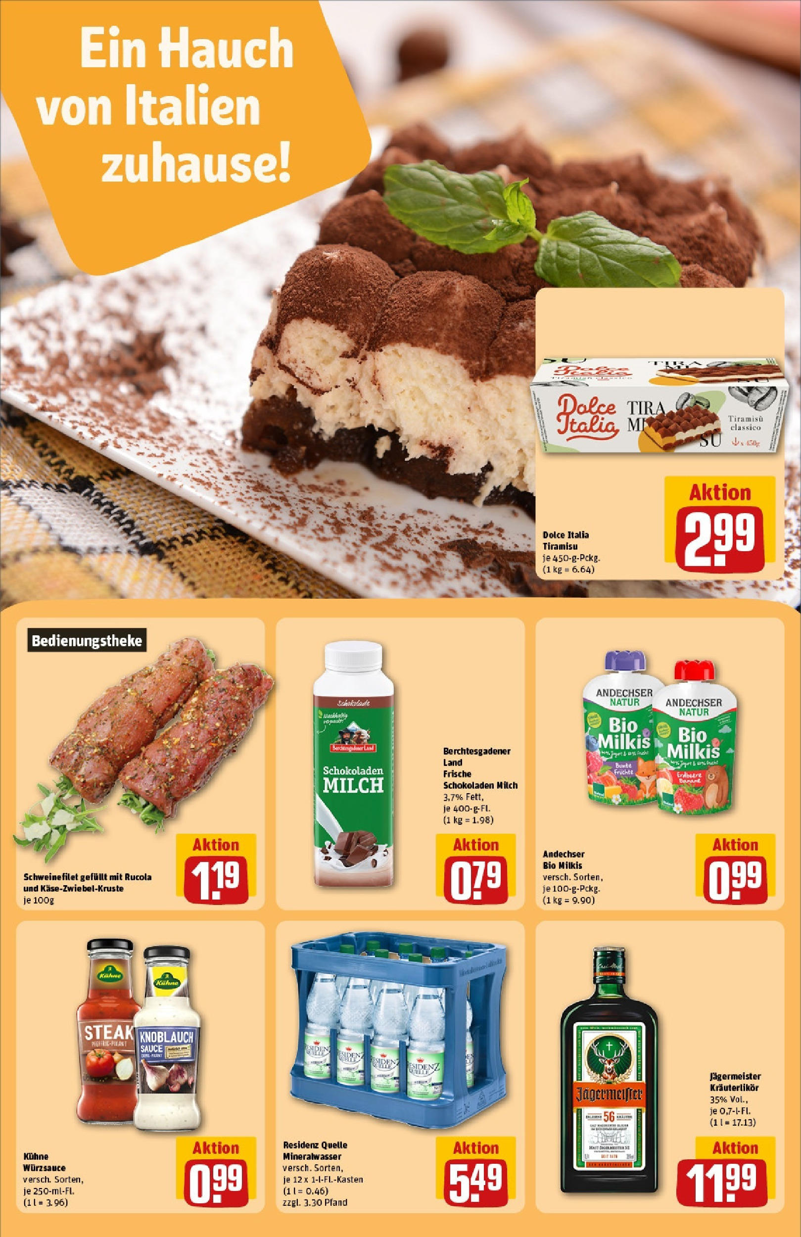 Rewe prospekt Olching Geiselbullach	 (ab 25.05.2025) zum Blättern » Angebote | Seite: 39 | Produkte: Rucola, Schweinefilet, Jägermeister, Knoblauch