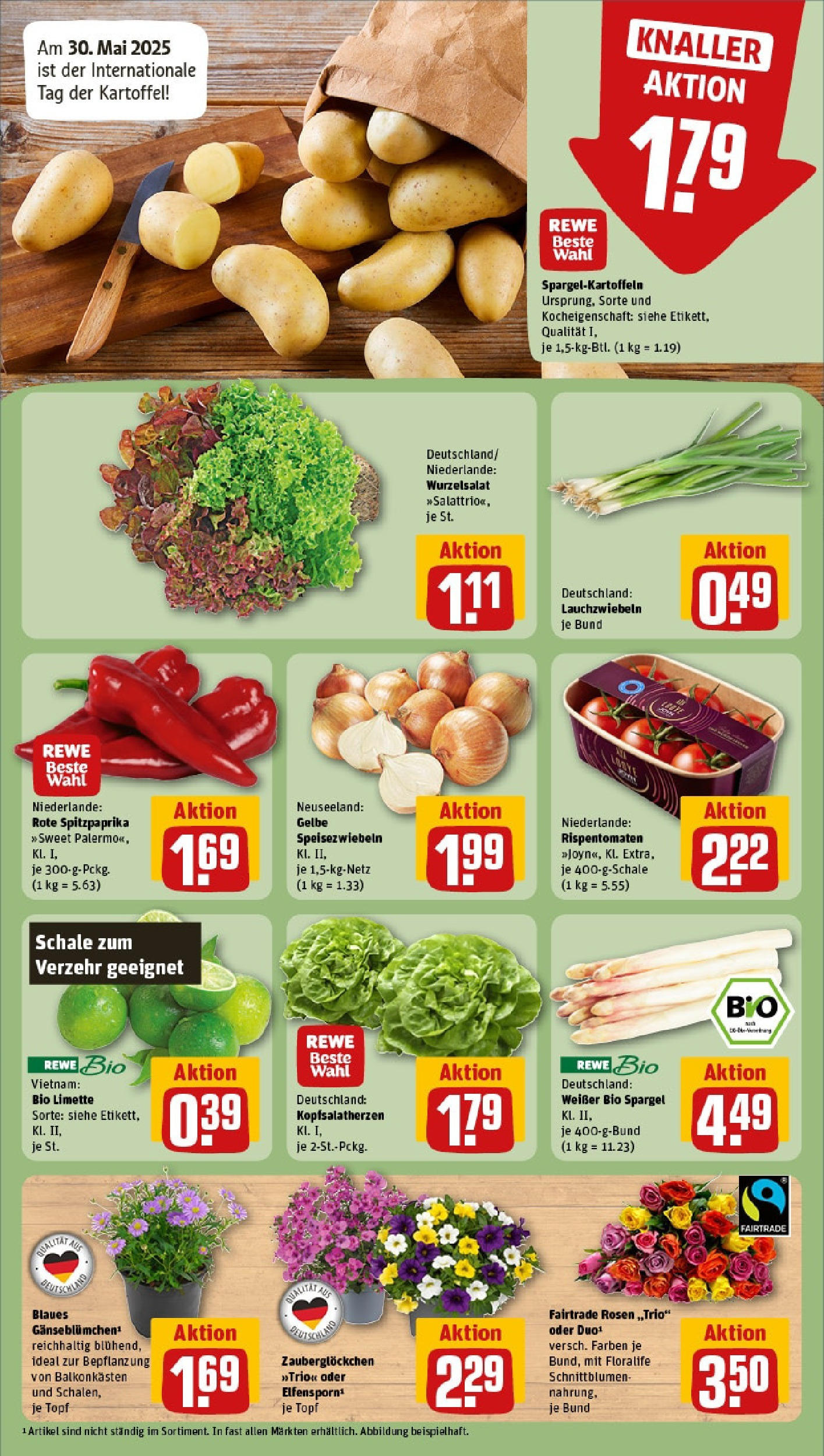 Rewe prospekt Bad Vilbel / Heilsberg	 (ab 25.05.2025) zum Blättern » Angebote | Seite: 7 | Produkte: Spargel, Limette