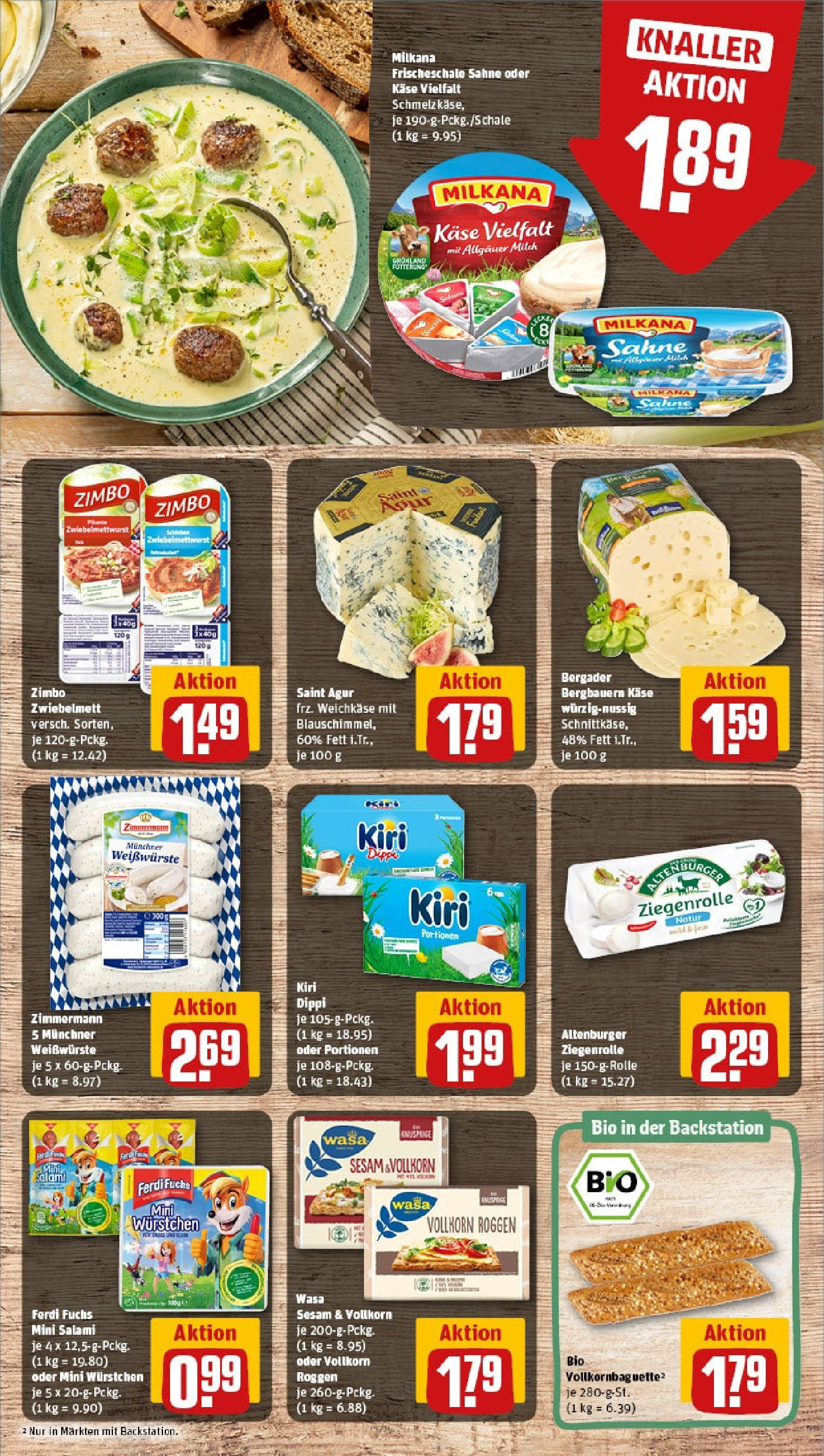 Rewe prospekt Bad Vilbel / Heilsberg	 (ab 25.05.2025) zum Blättern » Angebote | Seite: 9 | Produkte: Milch, Milkana, Salami, Sahne