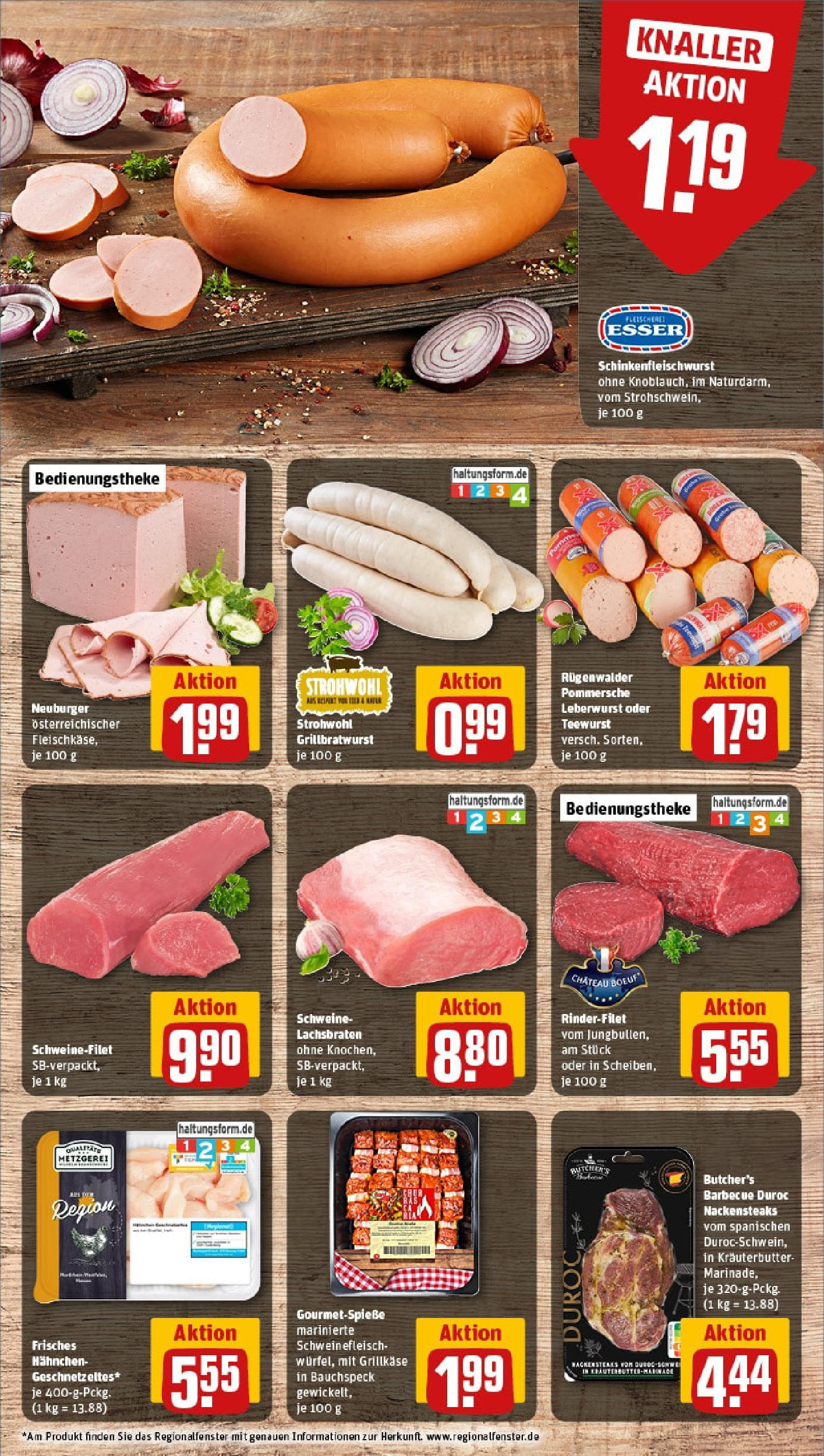 Rewe prospekt Düsseldorf / Bilk (ab 25.05.2025) zum Blättern » Angebote | Seite: 8 | Produkte: Nackensteaks, Kräuterbutter, Schweinefilet, Schweinefleisch Rewe prospekt Düsseldorf / Bilk (ab 25.05.2025) zum Blättern » Angebote | Seite: 8 | Produkte: Nackensteaks, Kräuterbutter, Schweinefilet, Schweinefleisch