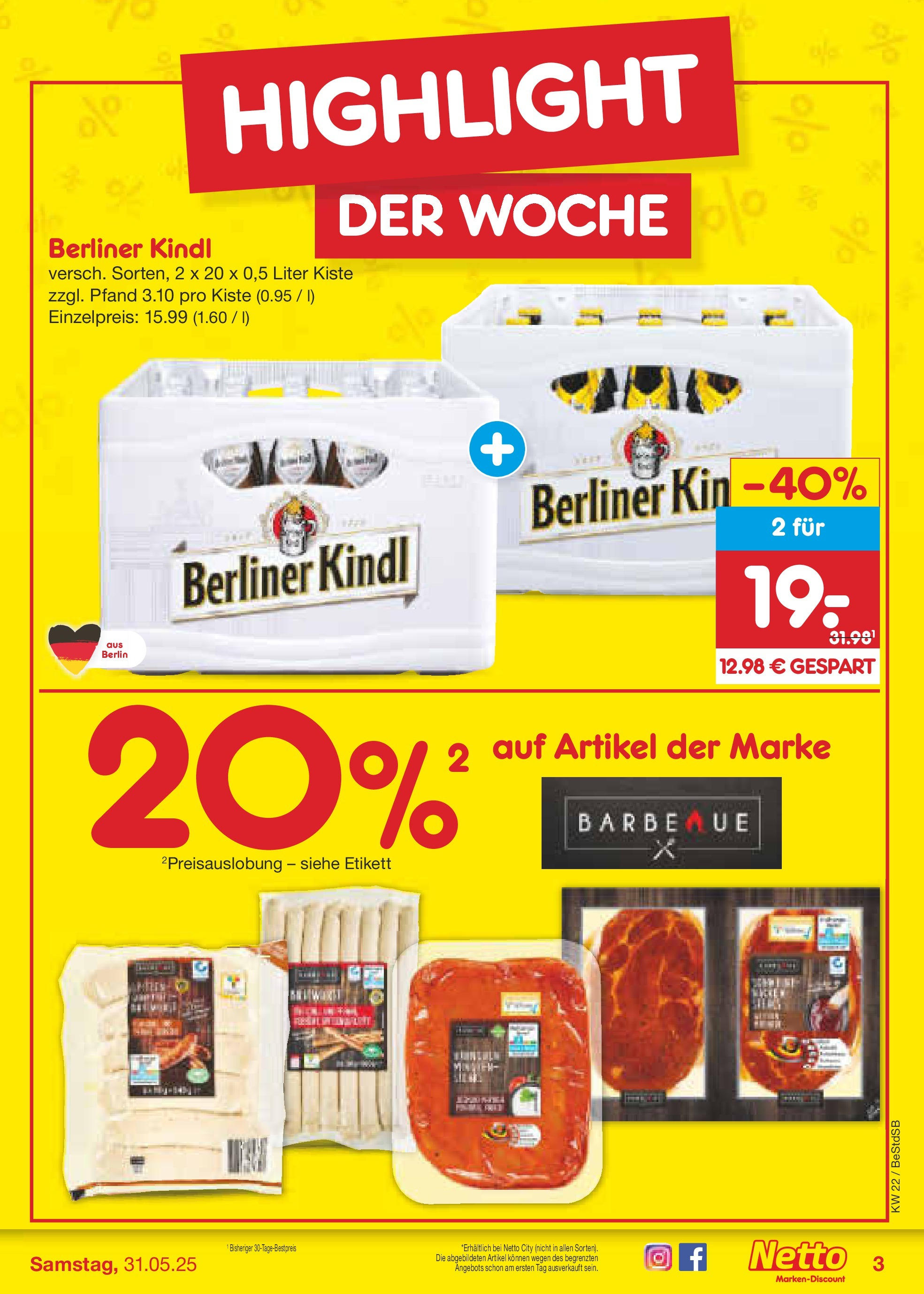 Netto Marken-Discount prospekt Berlin-Spandau (ab 26.05.2025) » Angebote | Seite: 3 | Produkte: Berliner Netto Marken-Discount prospekt Berlin-Spandau (ab 26.05.2025) » Angebote | Seite: 3 | Produkte: Berliner