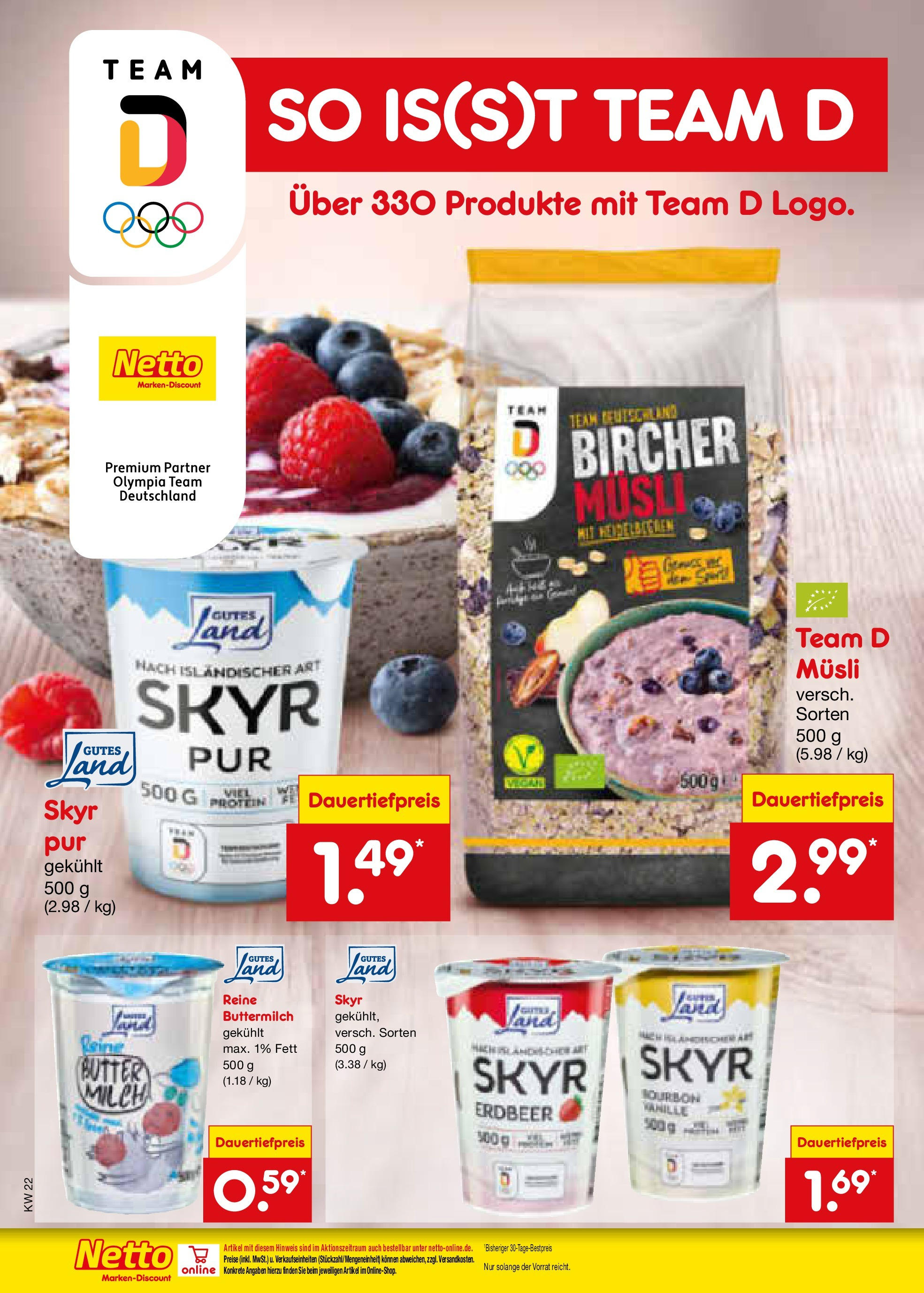 Netto Marken-Discount prospekt Berlin-Spandau (ab 26.05.2025) » Angebote | Seite: 6 | Produkte: Musli, Milch, Skyr, Bourbon Netto Marken-Discount prospekt Berlin-Spandau (ab 26.05.2025) » Angebote | Seite: 6 | Produkte: Musli, Milch, Skyr, Bourbon