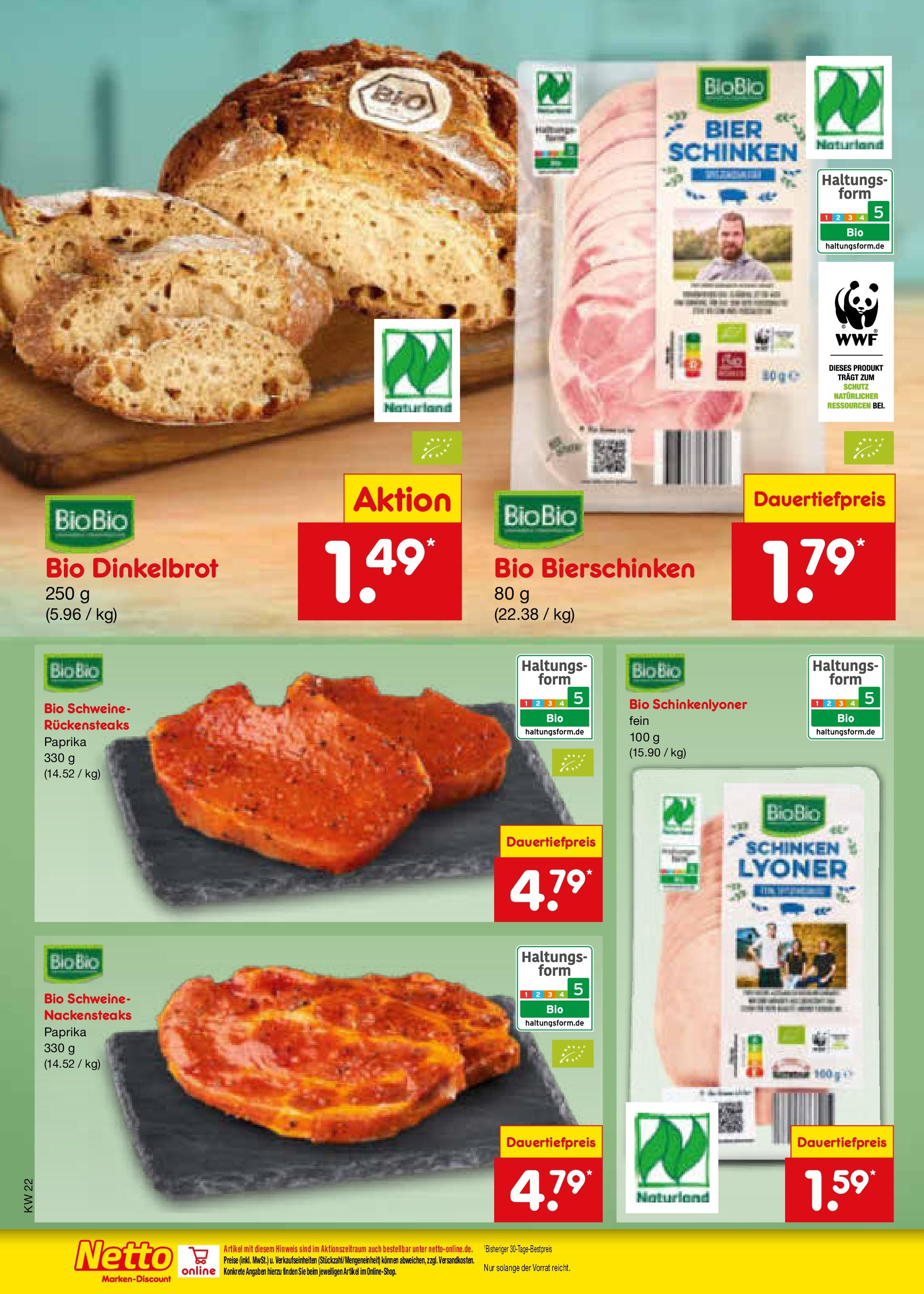 Netto Marken-Discount prospekt Berlin-Spandau (ab 26.05.2025) » Angebote | Seite: 12 | Produkte: Nackensteaks, Bier, Paprika, Steak Netto Marken-Discount prospekt Berlin-Spandau (ab 26.05.2025) » Angebote | Seite: 12 | Produkte: Nackensteaks, Bier, Paprika, Steak