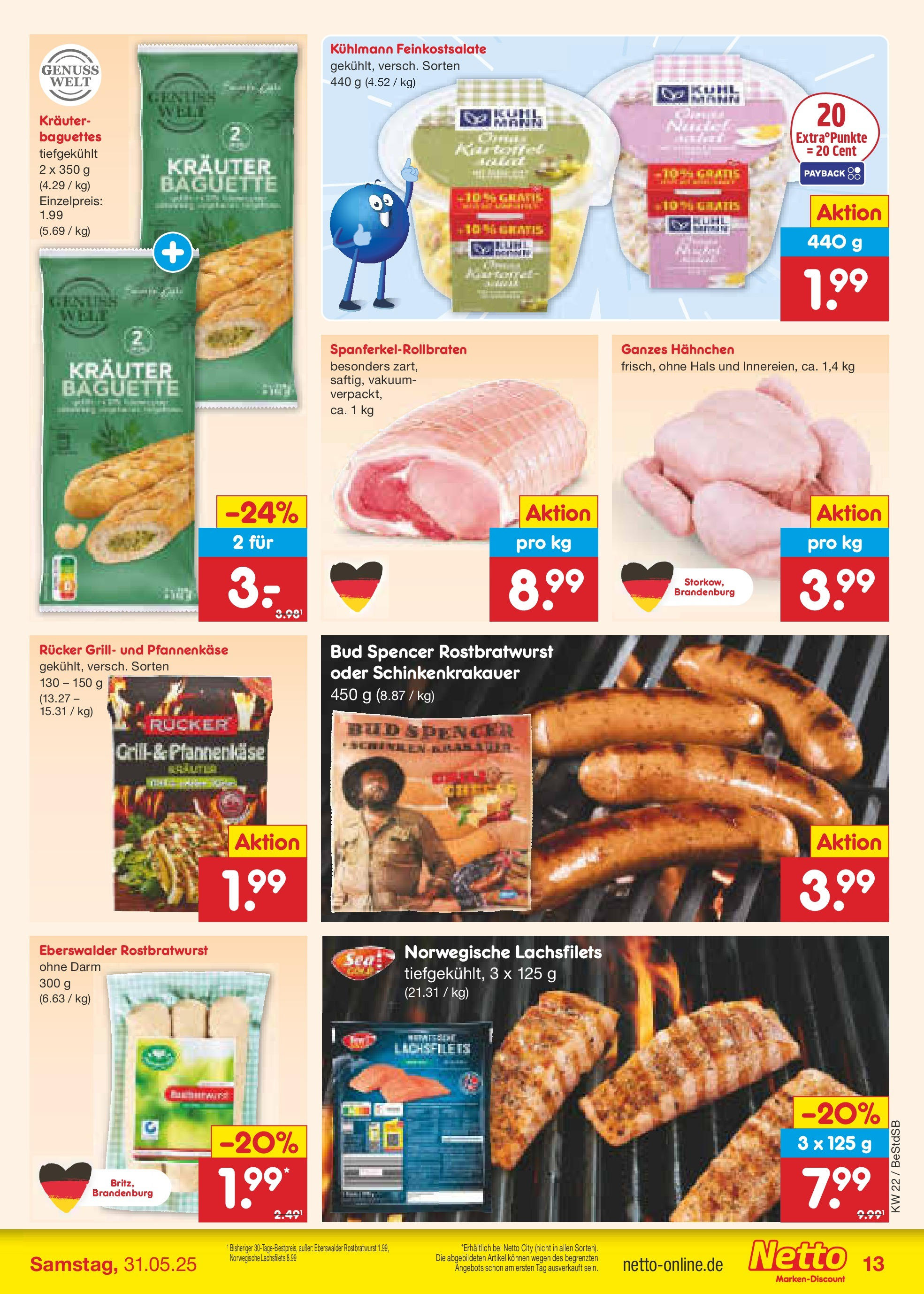 Netto Marken-Discount prospekt Berlin-Spandau (ab 26.05.2025) » Angebote | Seite: 17 | Produkte: Grill, Hahnchen, Baguette, Schinken Netto Marken-Discount prospekt Berlin-Spandau (ab 26.05.2025) » Angebote | Seite: 17 | Produkte: Grill, Hahnchen, Baguette, Schinken