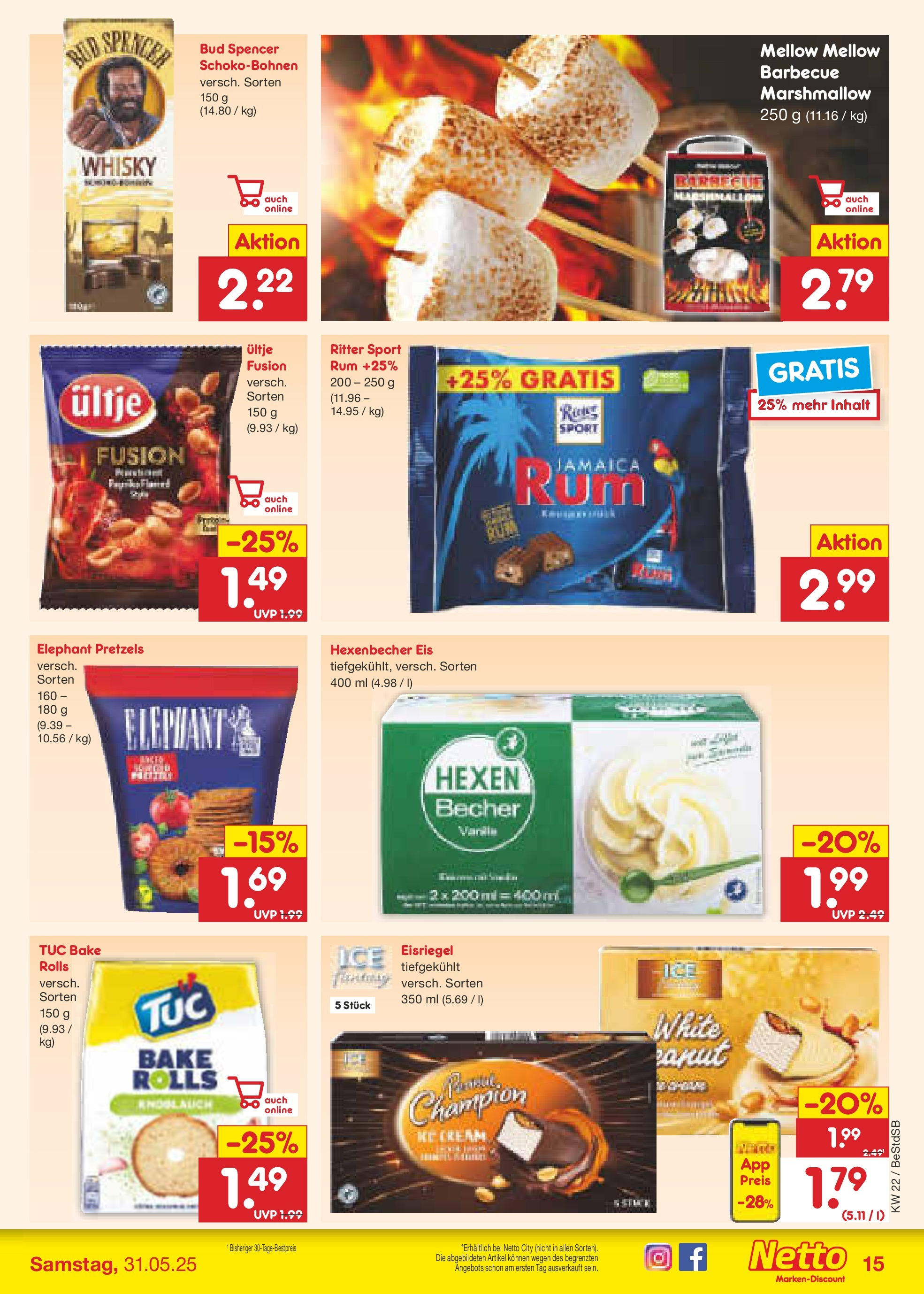 Netto Marken-Discount prospekt Berlin-Spandau (ab 26.05.2025) » Angebote | Seite: 19 | Produkte: Whisky, Rum, Ritter sport, Eis Netto Marken-Discount prospekt Berlin-Spandau (ab 26.05.2025) » Angebote | Seite: 19 | Produkte: Whisky, Rum, Ritter sport, Eis