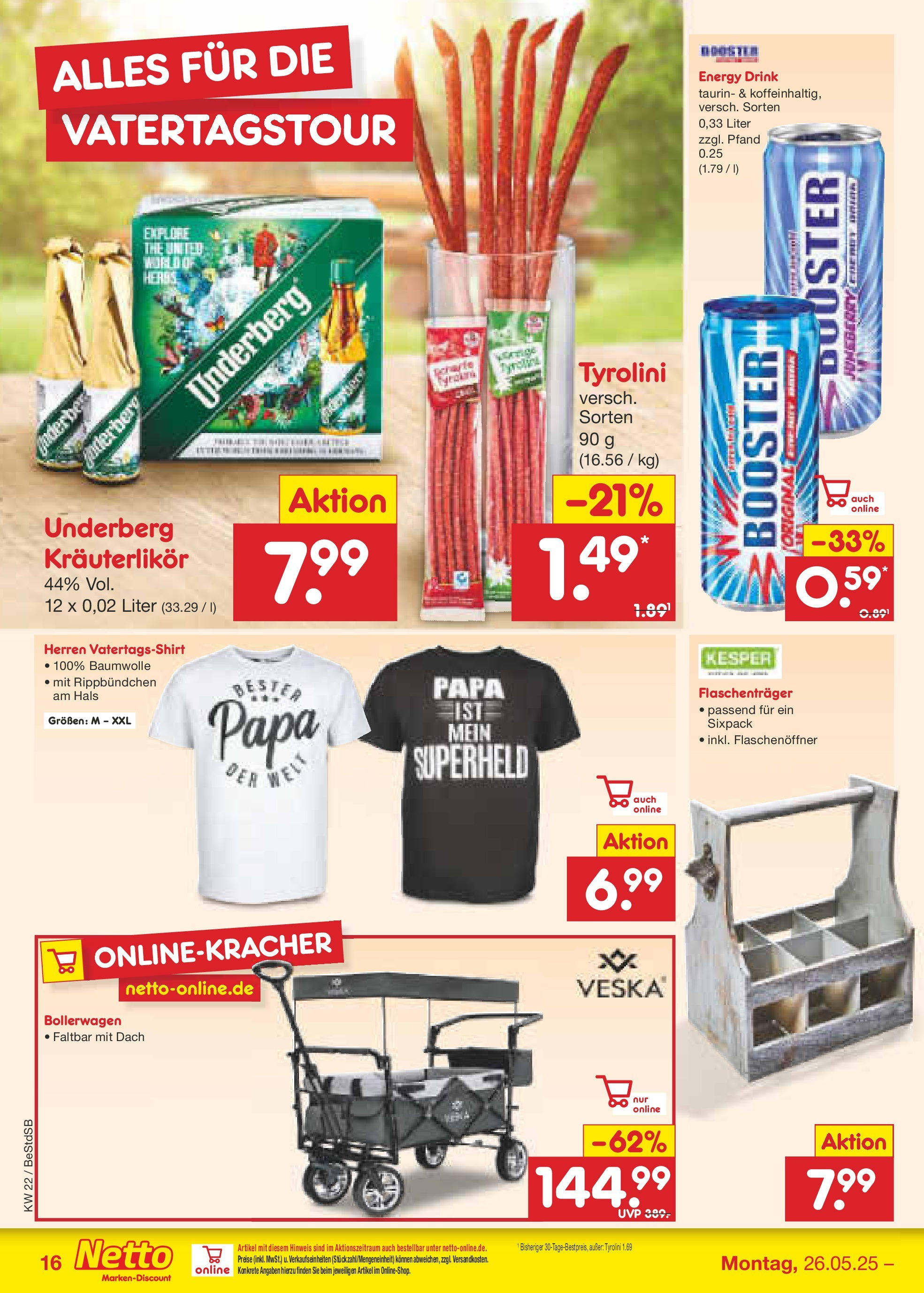 Netto Marken-Discount prospekt Berlin-Spandau (ab 26.05.2025) » Angebote | Seite: 20 | Produkte: T-Shirt, Energy, Underberg Netto Marken-Discount prospekt Berlin-Spandau (ab 26.05.2025) » Angebote | Seite: 20 | Produkte: T-Shirt, Energy, Underberg