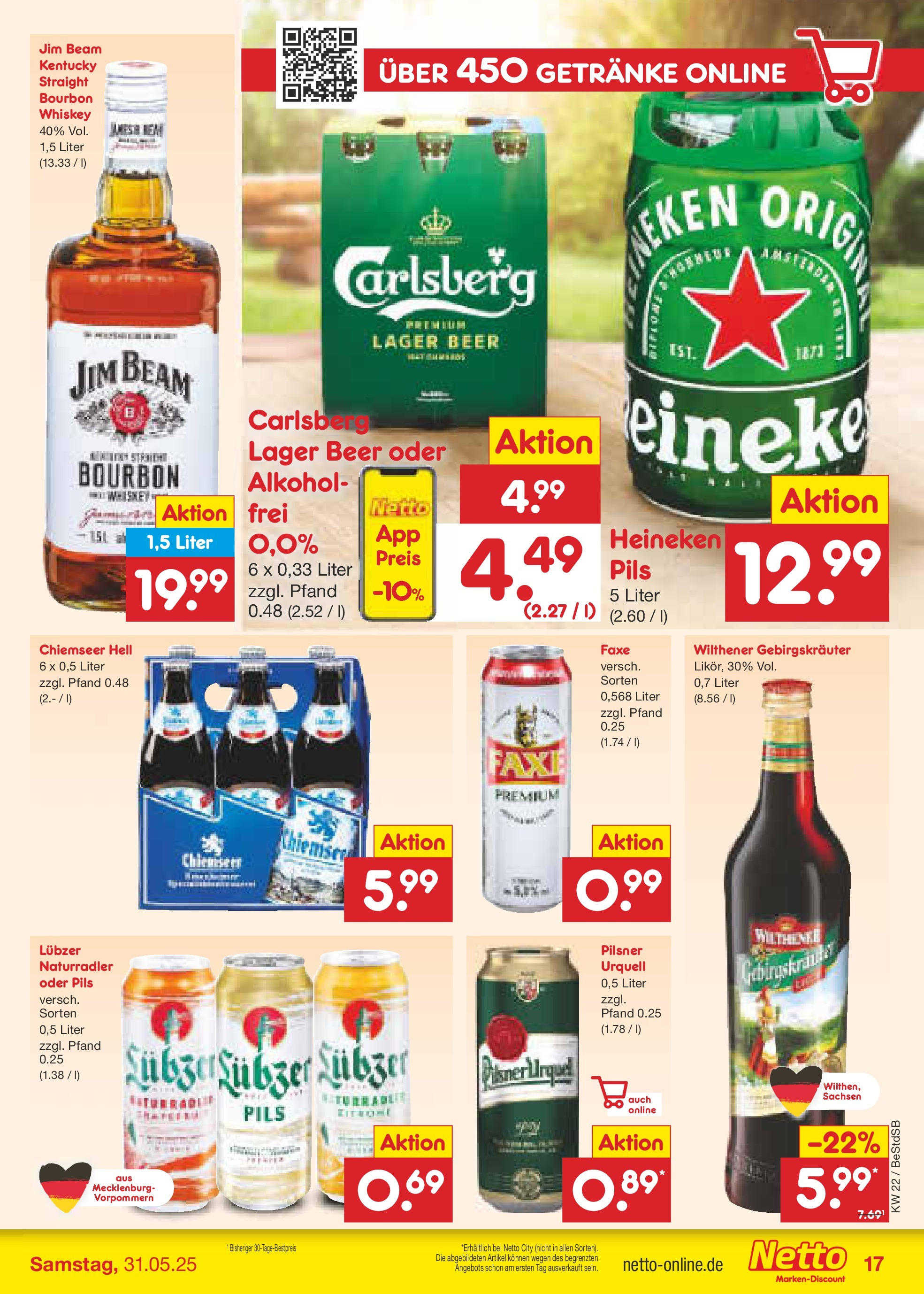 Netto Marken-Discount prospekt Berlin-Spandau (ab 26.05.2025) » Angebote | Seite: 21 | Produkte: Pils, Pilsner urquell, Whiskey, Lubzer Netto Marken-Discount prospekt Berlin-Spandau (ab 26.05.2025) » Angebote | Seite: 21 | Produkte: Pils, Pilsner urquell, Whiskey, Lubzer