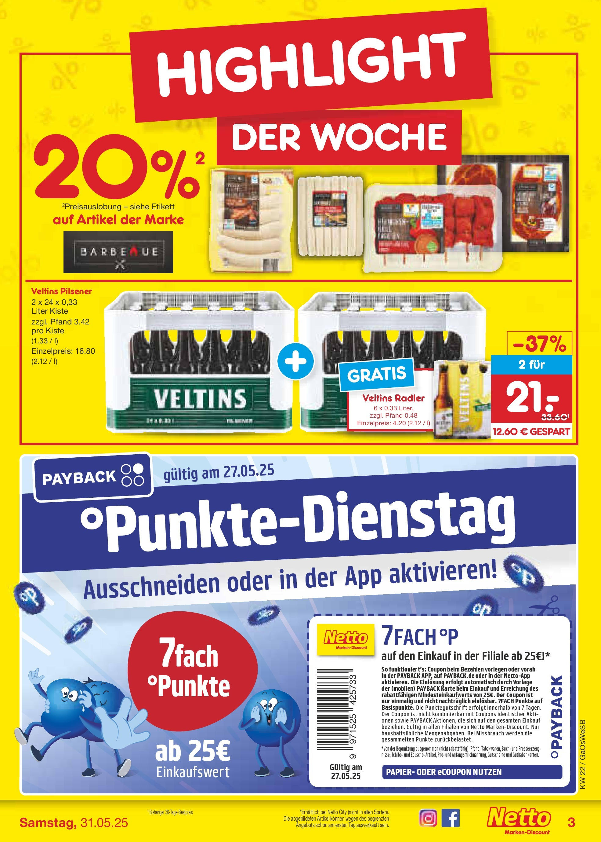 Netto Marken-Discount prospekt Moormerland	 (ab 26.05.2025) » Angebote | Seite: 3 | Produkte: Radler, Veltins