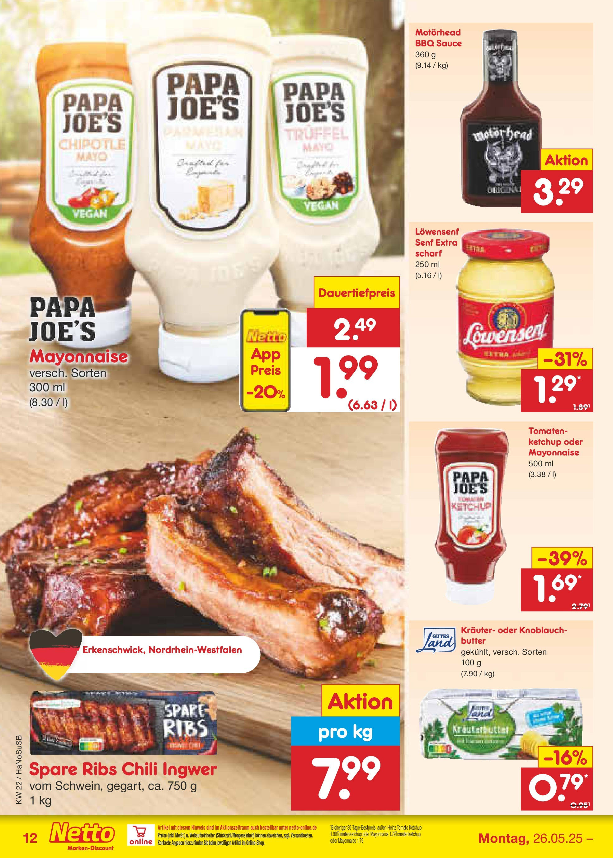 Netto Marken-Discount prospekt Schwerte-Geisecke (ab 26.05.2025) » Angebote | Seite: 16 | Produkte: Butter, Tomaten, Knoblauch, Chili