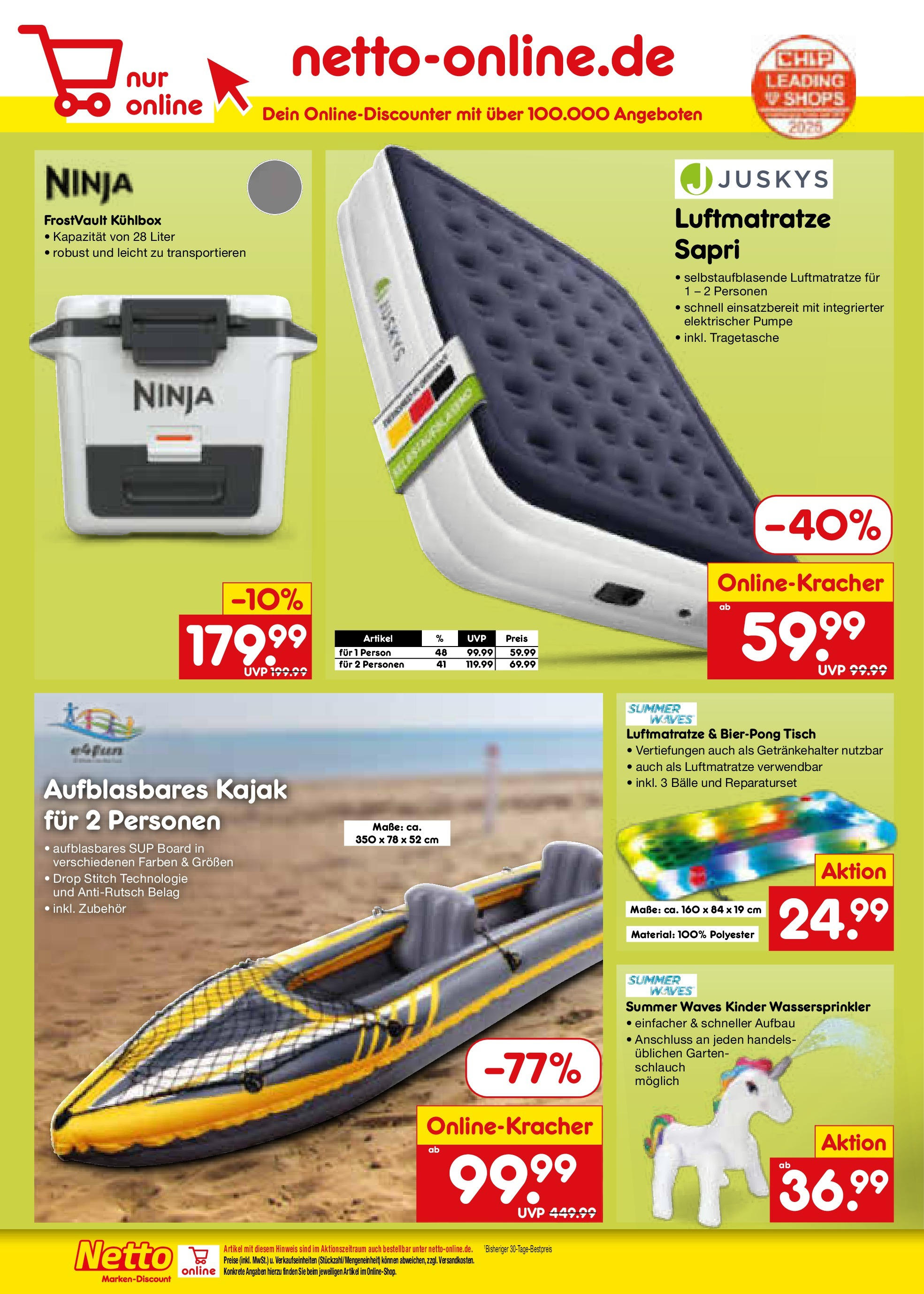 Netto Marken-Discount prospekt Berlin-Spandau (ab 26.05.2025) » Angebote | Seite: 40 | Produkte: Tisch, SUP Netto Marken-Discount prospekt Berlin-Spandau (ab 26.05.2025) » Angebote | Seite: 40 | Produkte: Tisch, SUP
