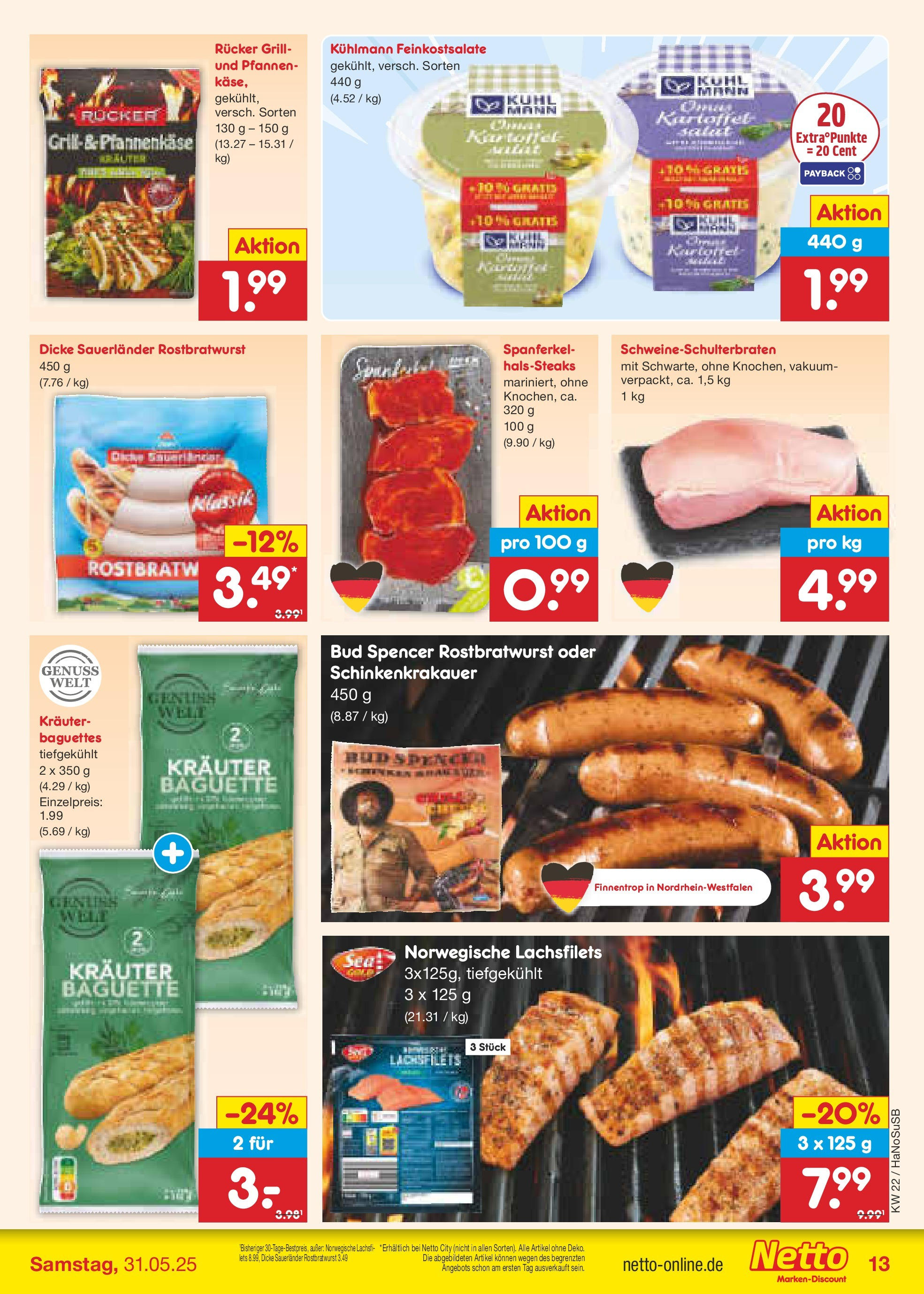 Netto Marken-Discount prospekt Schwerte-Geisecke (ab 26.05.2025) » Angebote | Seite: 17 | Produkte: Grill, Baguette, Wurst, Steak