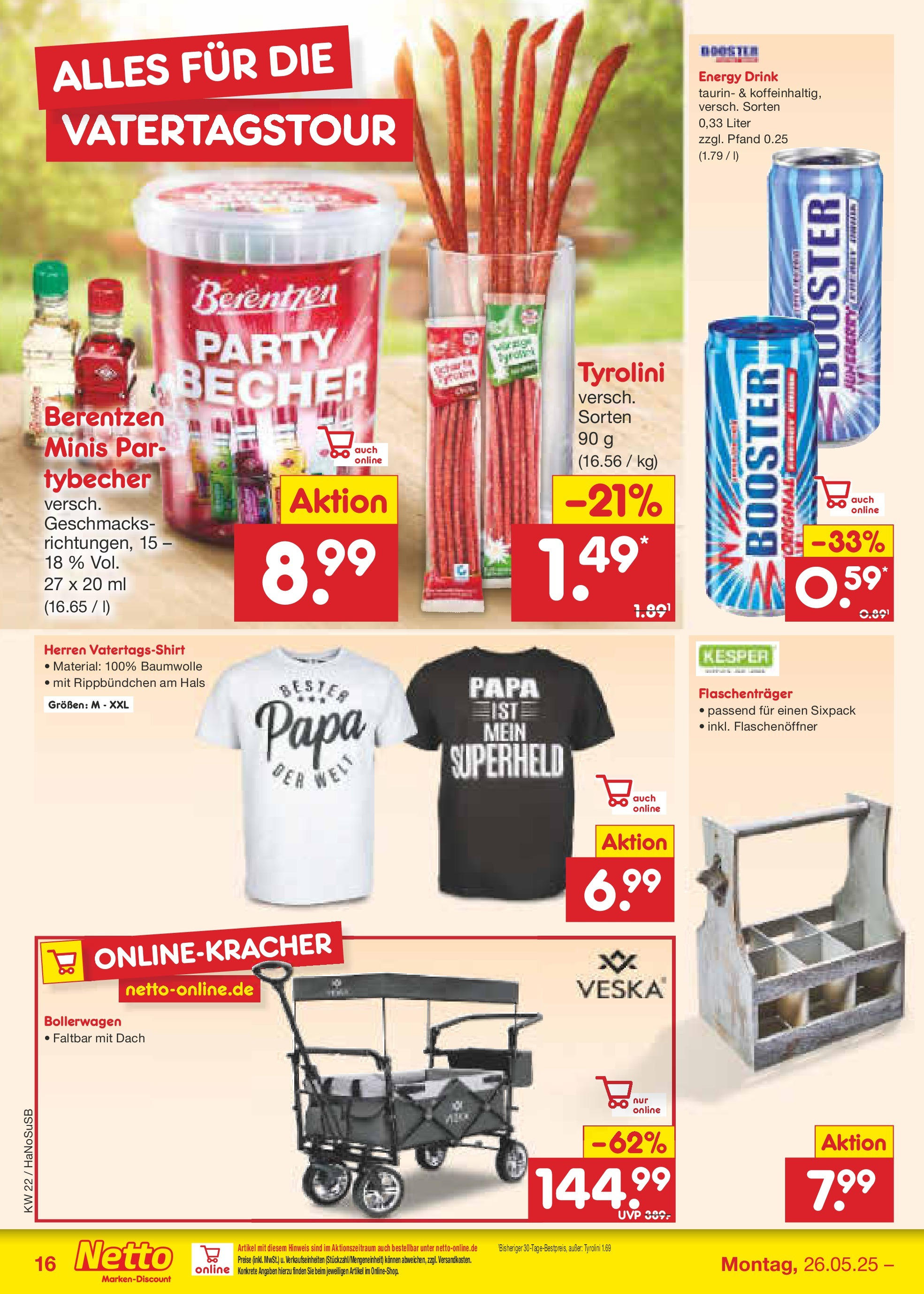 Netto Marken-Discount prospekt Schwerte-Geisecke (ab 26.05.2025) » Angebote | Seite: 20 | Produkte: T-Shirt, Energy, Berentzen