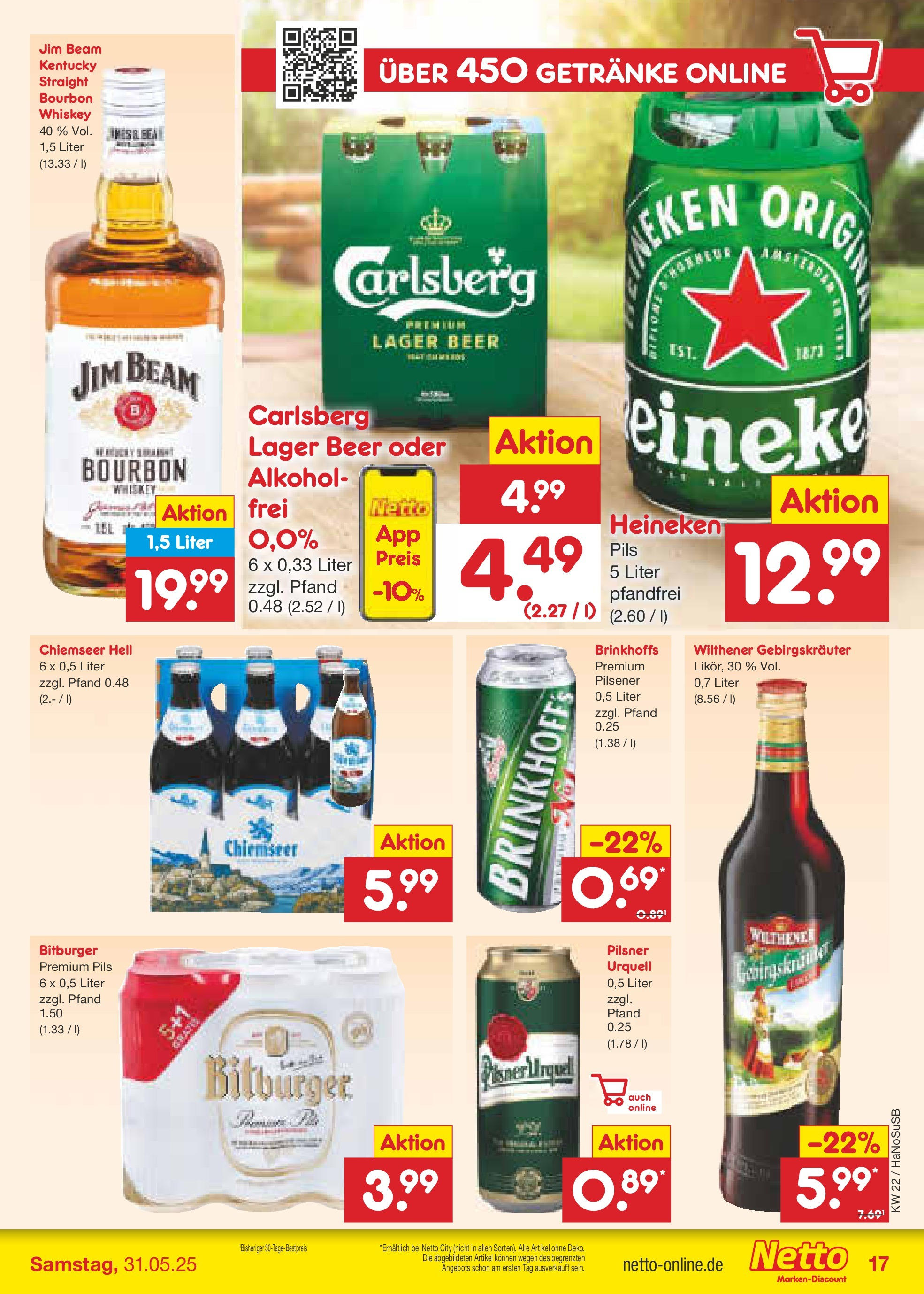 Netto Marken-Discount prospekt Schwerte-Geisecke (ab 26.05.2025) » Angebote | Seite: 21 | Produkte: Bitburger, Wilthener, Pils, Bourbon