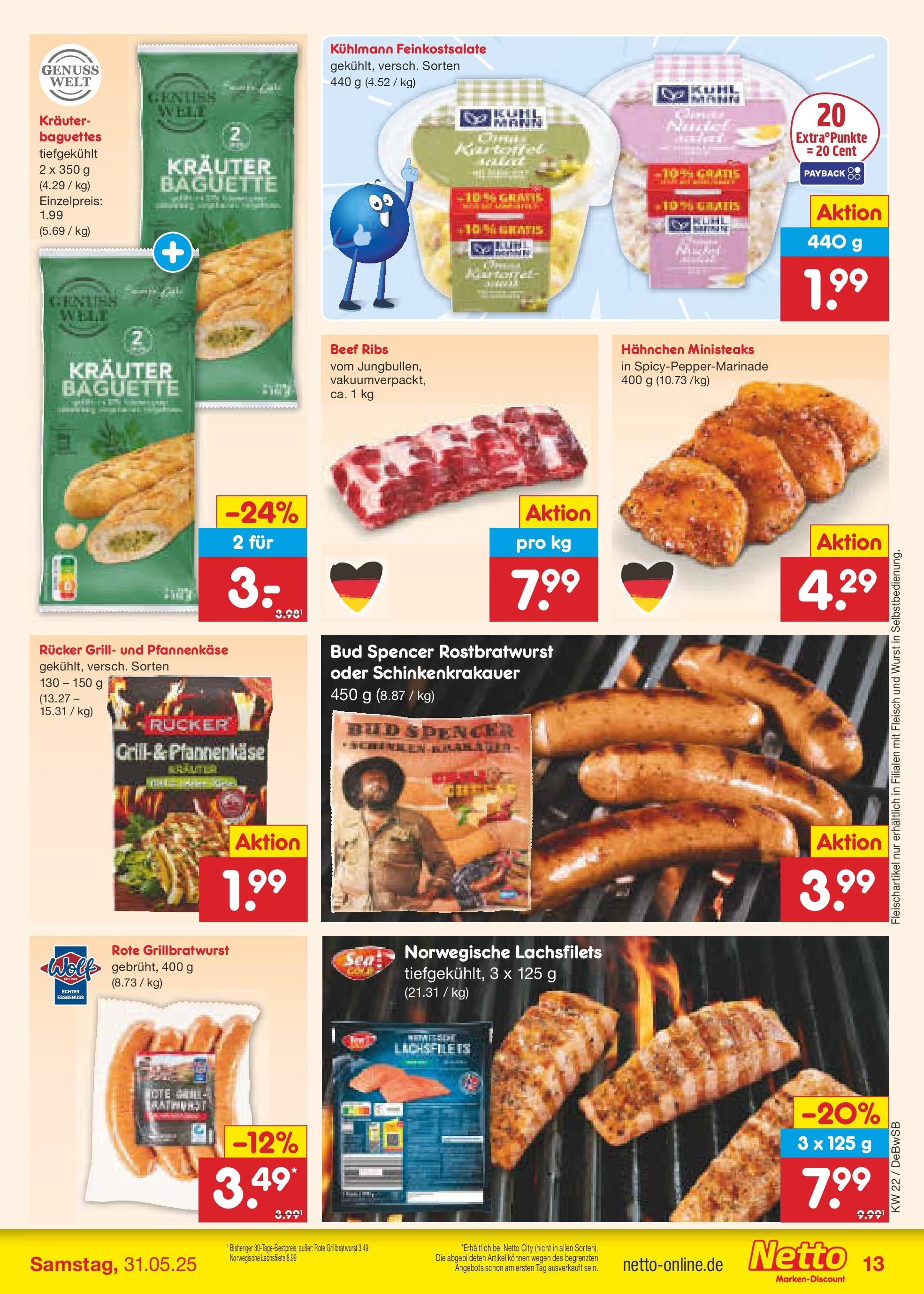 Netto Marken-Discount prospekt Waiblingen-Bittenfeld (ab 26.05.2025) » Angebote | Seite: 17 | Produkte: Grill, Baguette, Wurst, Fleisch