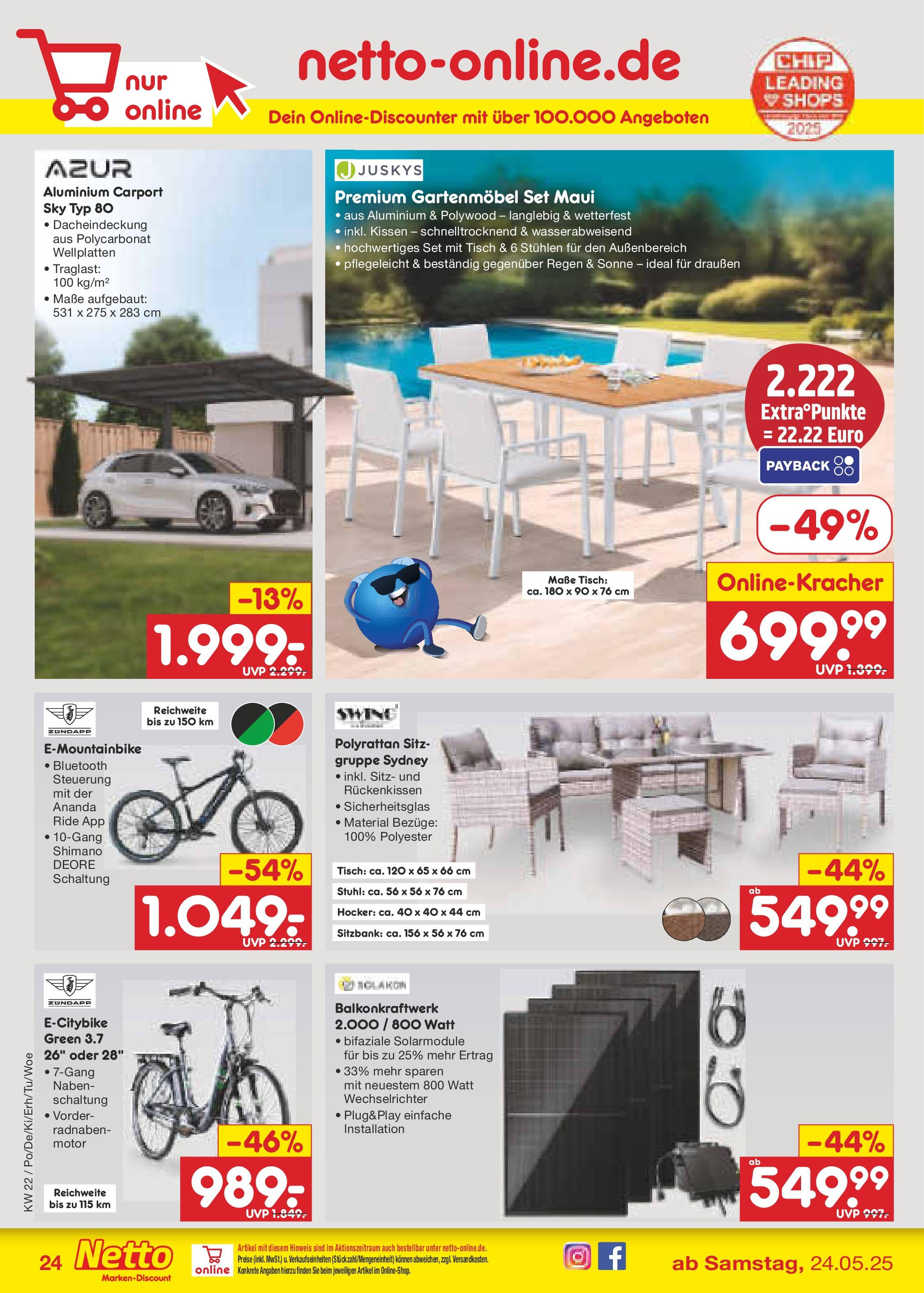 Netto Marken-Discount prospekt München	 (ab 26.05.2025) » Angebote | Seite: 38 | Produkte: Hocker, Sitzbank, Tisch, Gartenmöbel