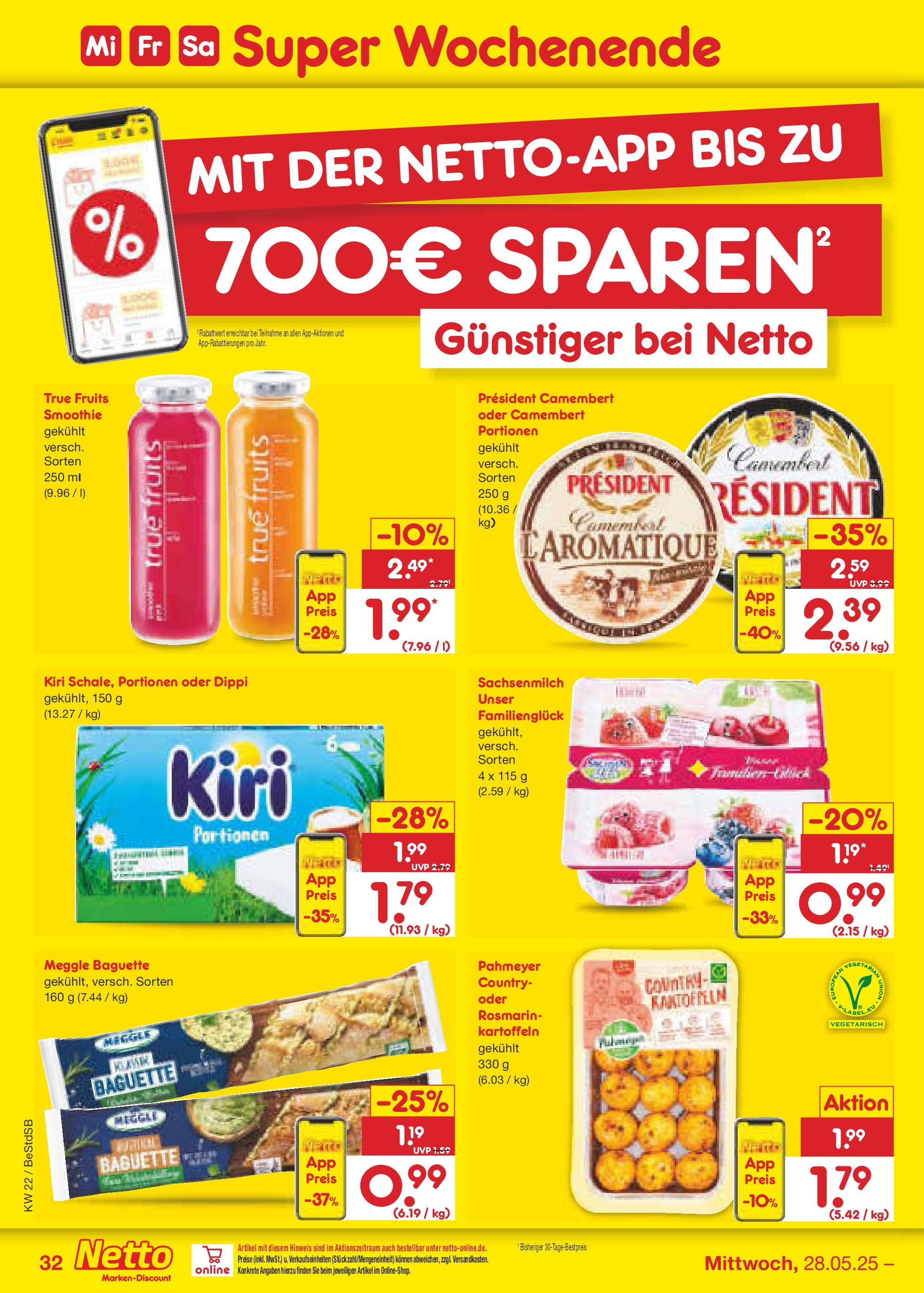Netto Marken-Discount prospekt Berlin-Spandau (ab 26.05.2025) » Angebote | Seite: 52 | Produkte: Baguette, Kartoffeln Netto Marken-Discount prospekt Berlin-Spandau (ab 26.05.2025) » Angebote | Seite: 52 | Produkte: Baguette, Kartoffeln