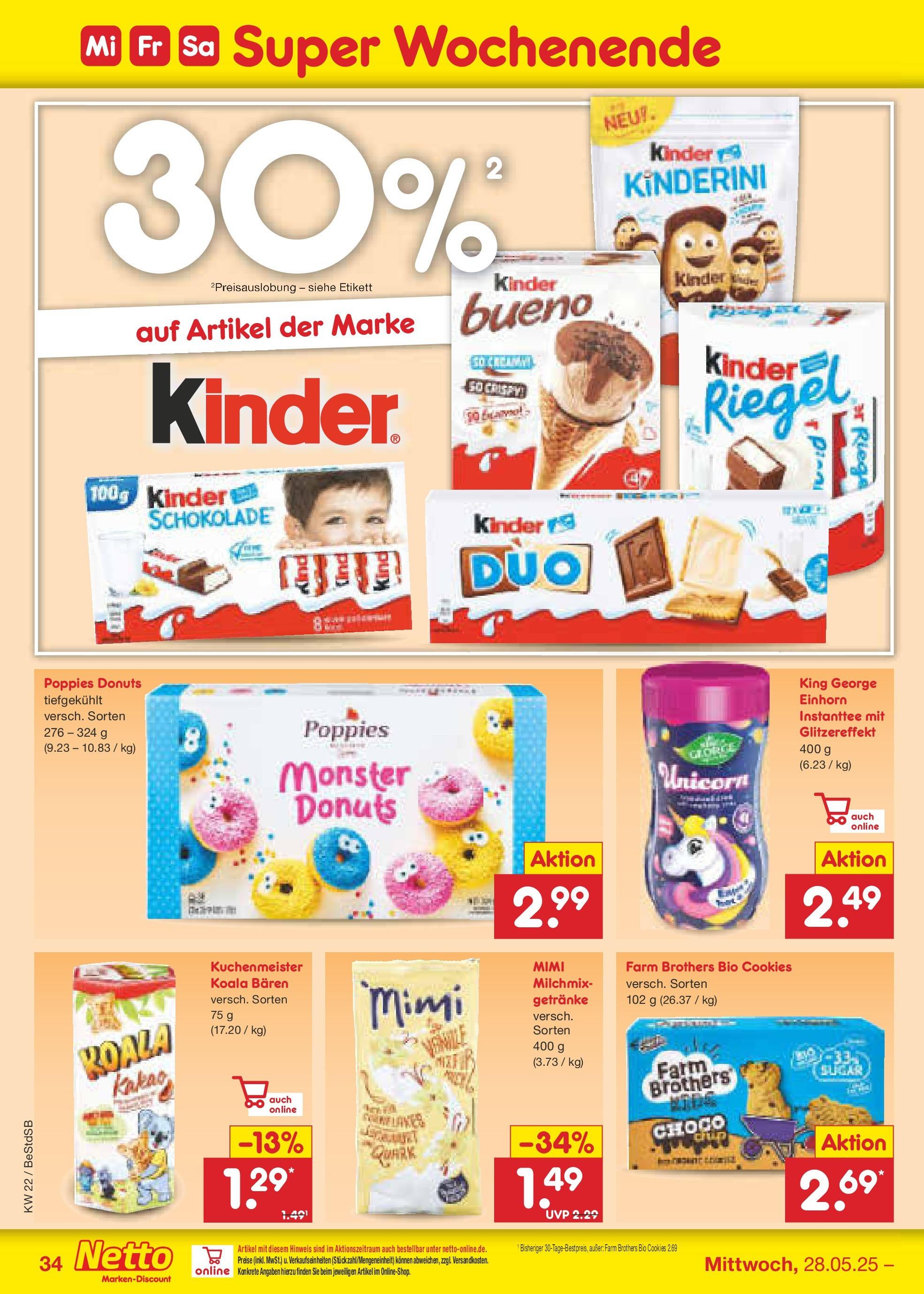 Netto Marken-Discount prospekt Berlin-Spandau (ab 26.05.2025) » Angebote | Seite: 54 | Produkte: Schokolade, Kinder bueno, Kinder riegel, Monster Netto Marken-Discount prospekt Berlin-Spandau (ab 26.05.2025) » Angebote | Seite: 54 | Produkte: Schokolade, Kinder bueno, Kinder riegel, Monster