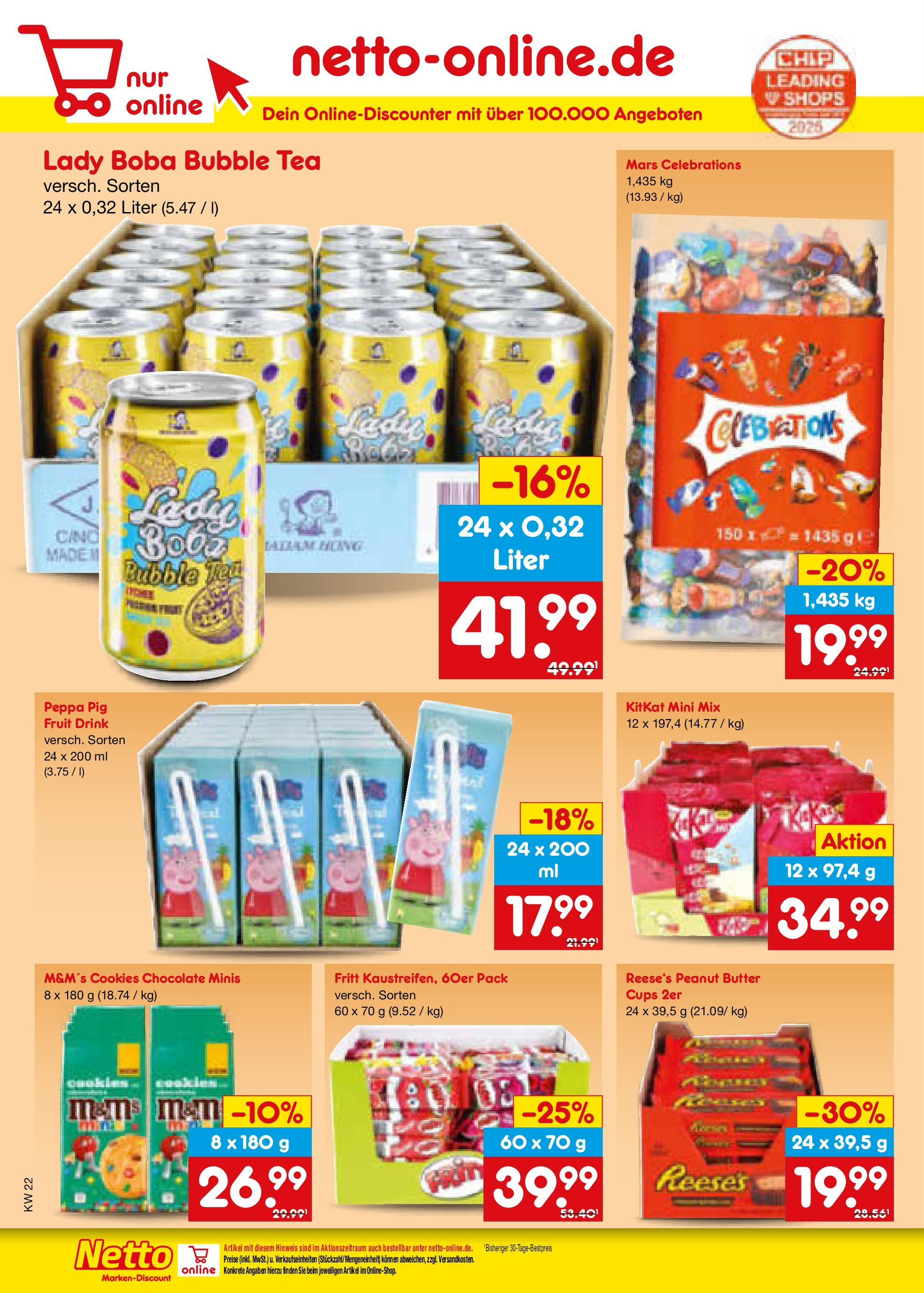 Netto Marken-Discount prospekt Berlin-Spandau (ab 26.05.2025) » Angebote | Seite: 58 | Produkte: Butter, M&M's, Celebrations, Mars Netto Marken-Discount prospekt Berlin-Spandau (ab 26.05.2025) » Angebote | Seite: 58 | Produkte: Butter, M&M's, Celebrations, Mars