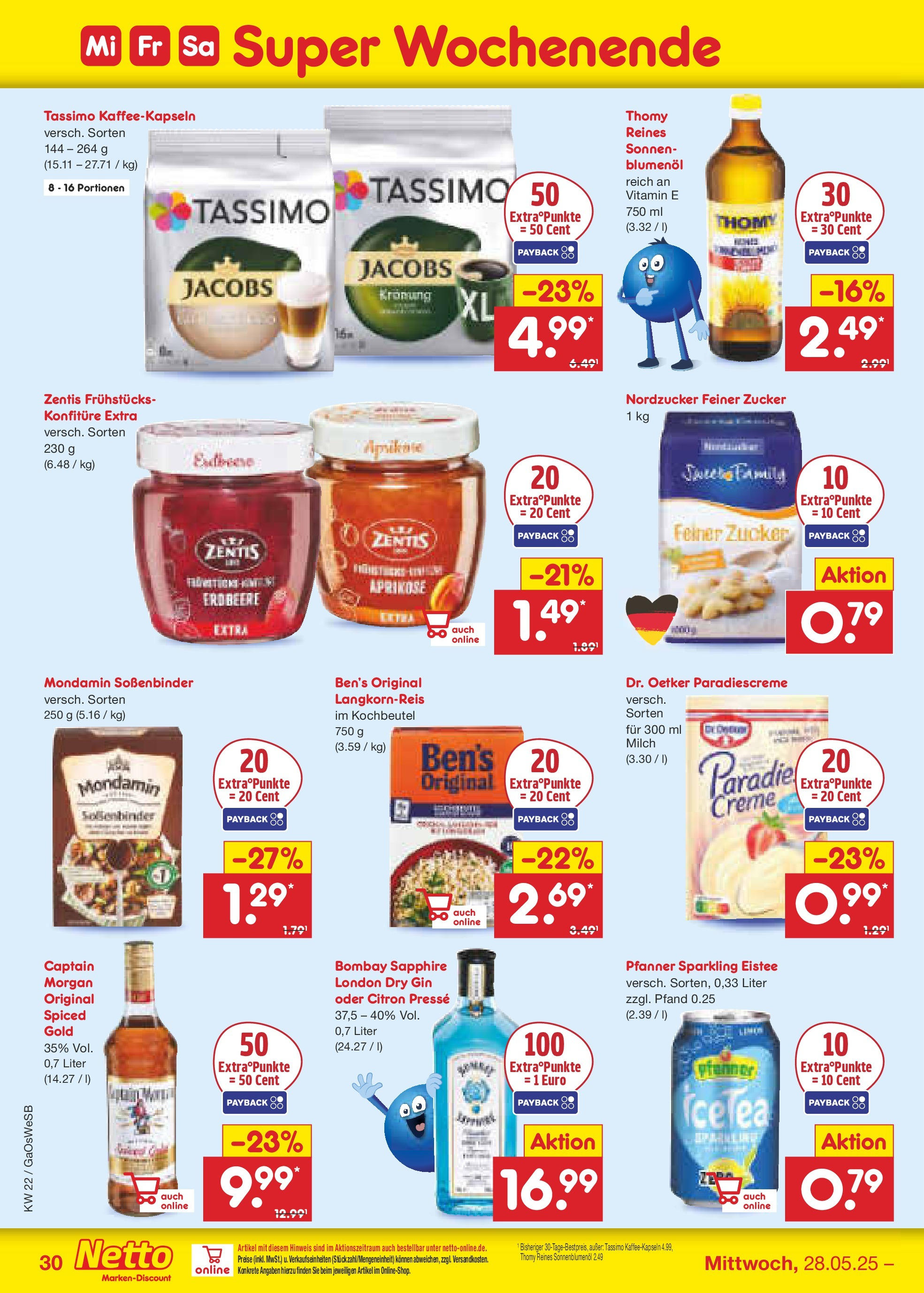 Netto Marken-Discount prospekt Moormerland	 (ab 26.05.2025) » Angebote | Seite: 48 | Produkte: Sonnenblumenol, Creme, Zucker, Gin