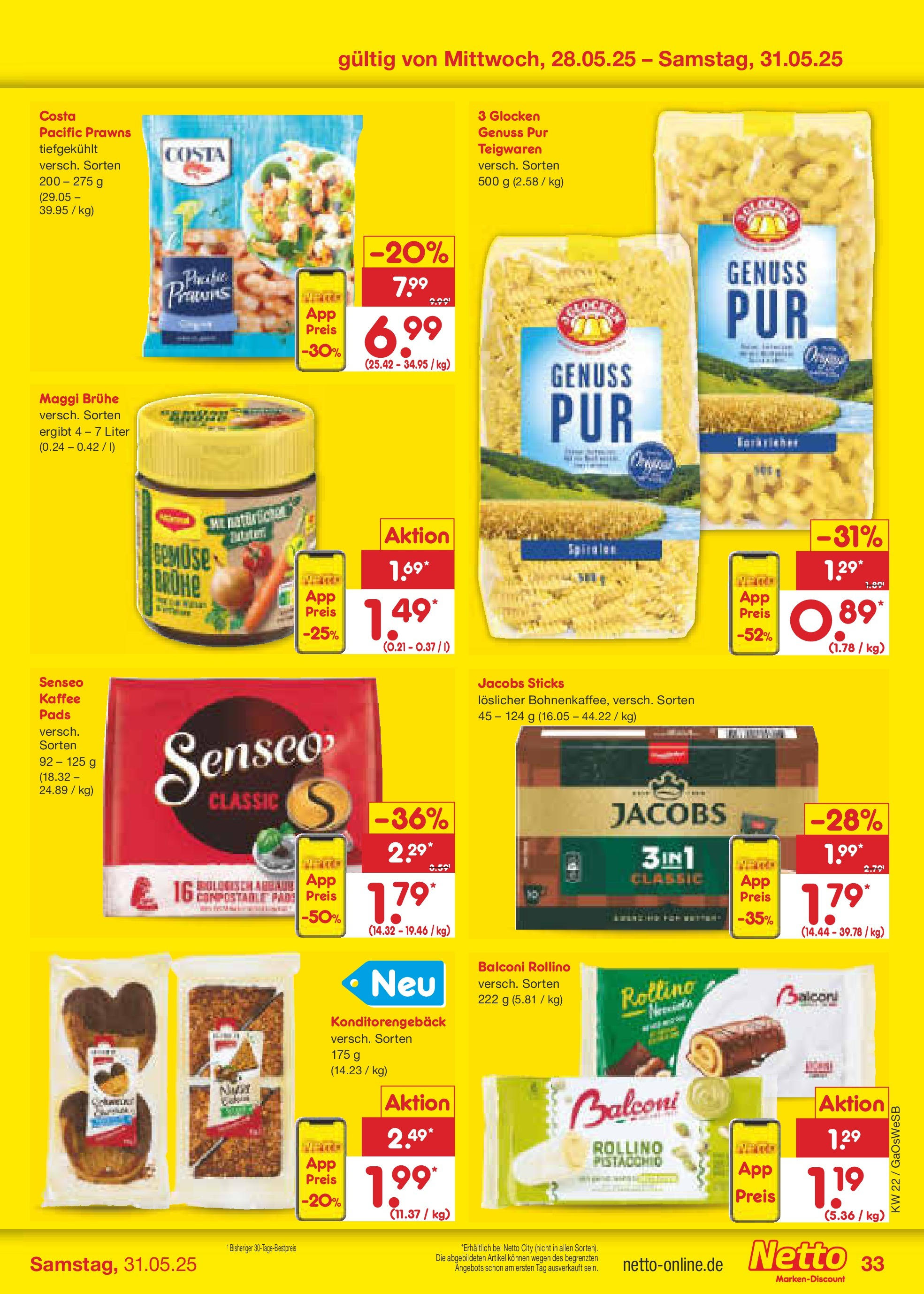 Netto Marken-Discount prospekt Moormerland	 (ab 26.05.2025) » Angebote | Seite: 53 | Produkte: Senseo, Maggi, Gemüse, Pasta