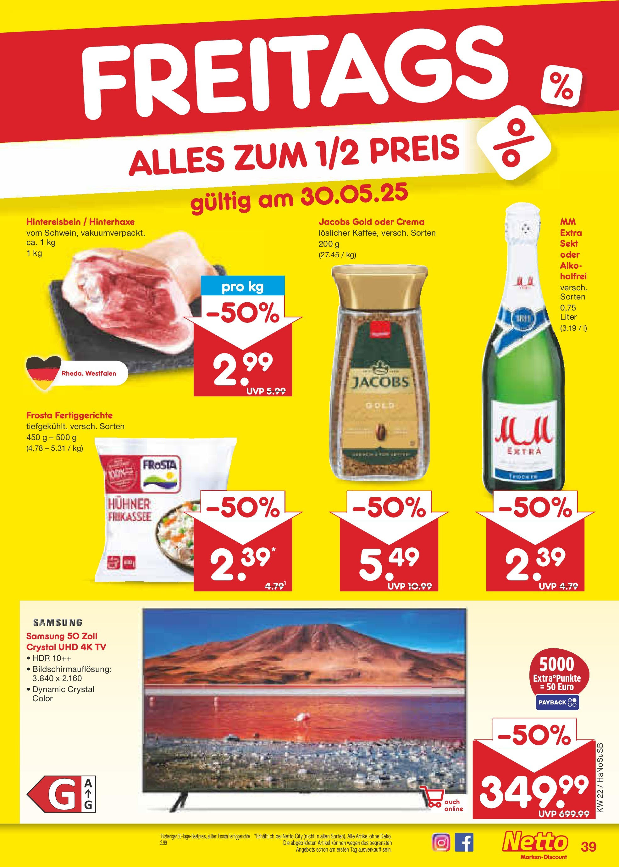 Netto Marken-Discount prospekt Schwerte-Geisecke (ab 26.05.2025) » Angebote | Seite: 61 | Produkte: Sekt, Frosta, Fertiggerichte, TV