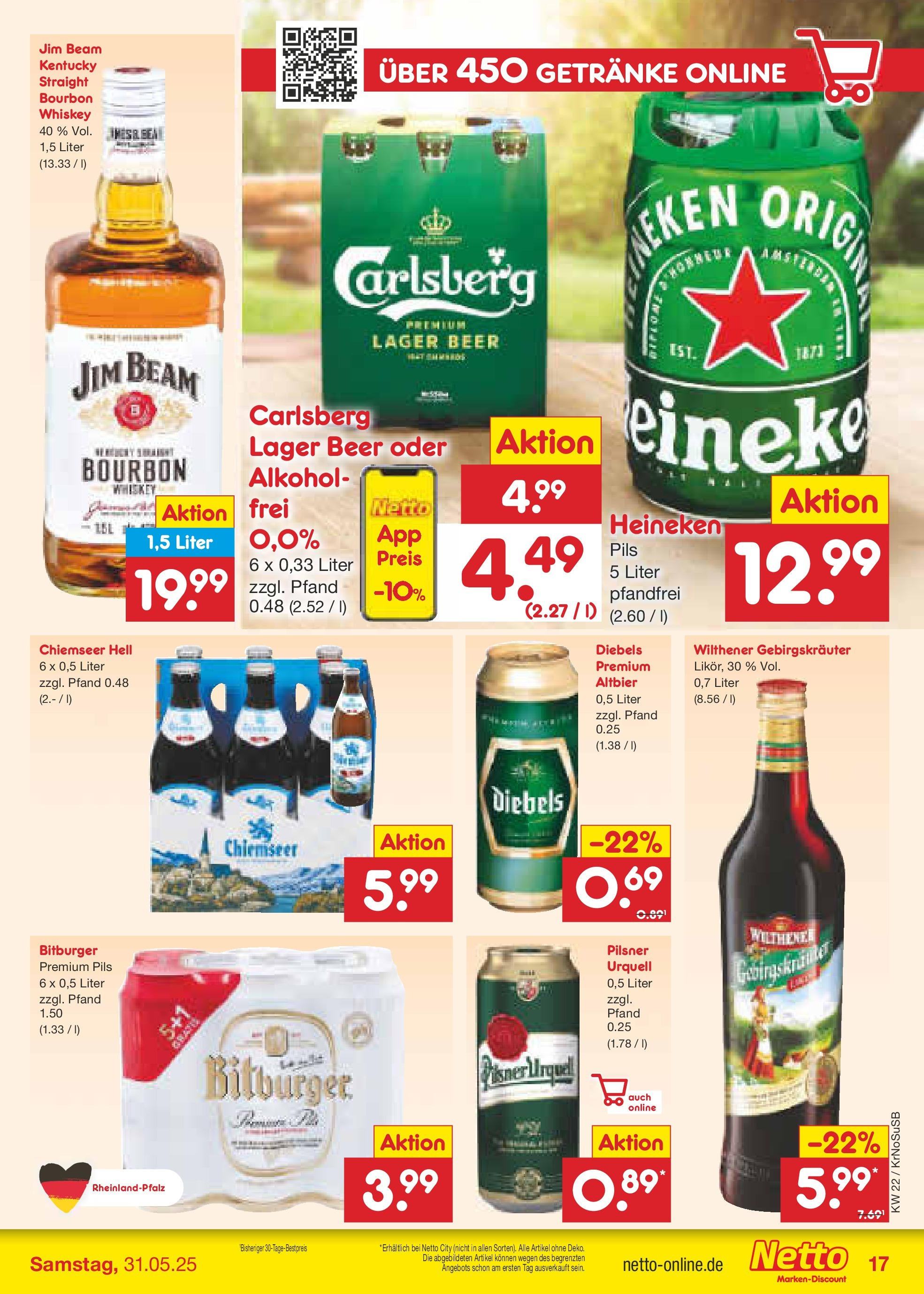 Netto Marken-Discount prospekt Jüchen (ab 26.05.2025) » Angebote | Seite: 21 | Produkte: Jim beam, Carlsberg, Wilthener, Pilsner urquell