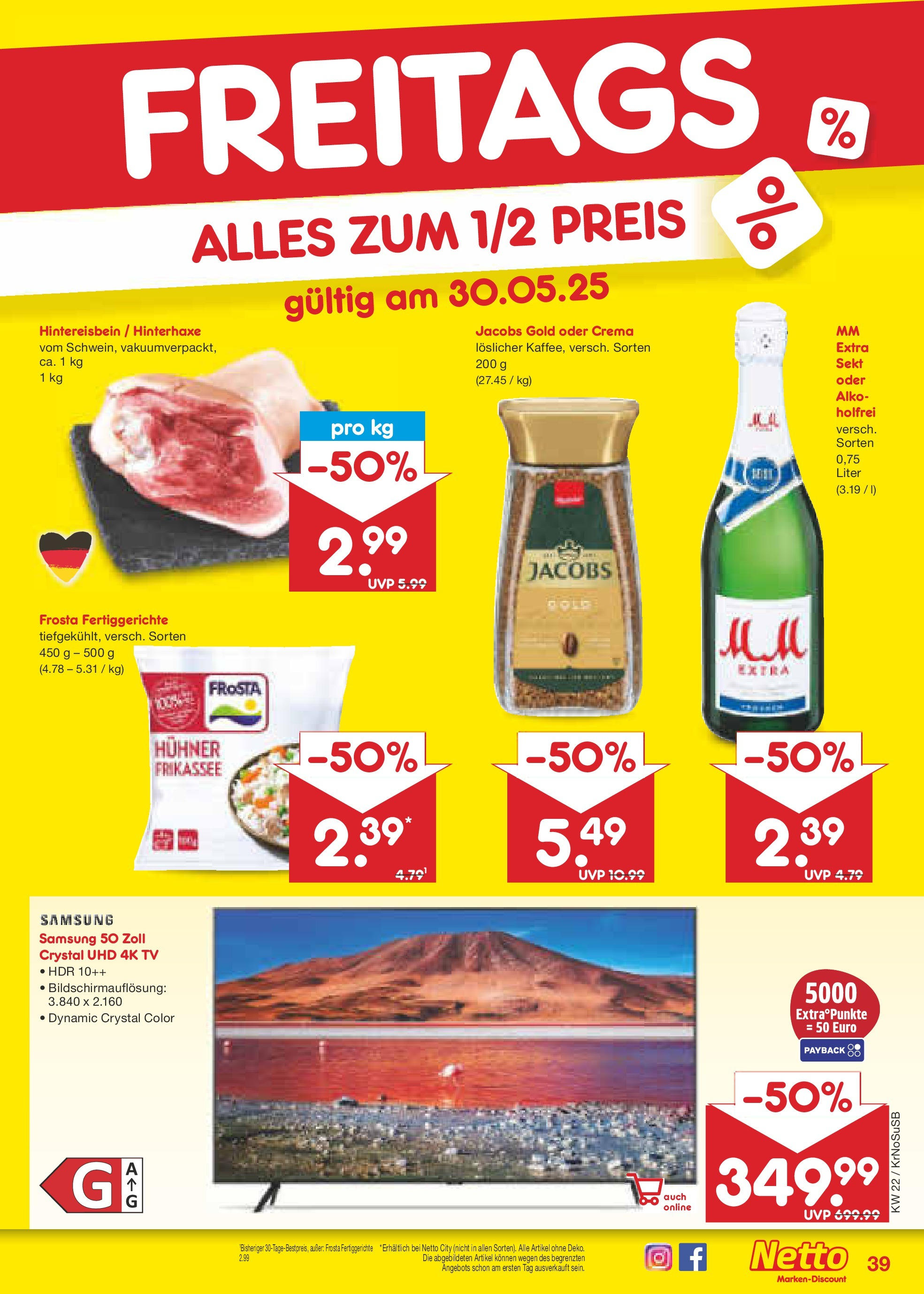 Netto Marken-Discount prospekt Jüchen (ab 26.05.2025) » Angebote | Seite: 61 | Produkte: Sekt, Samsung, Frosta, Fertiggerichte