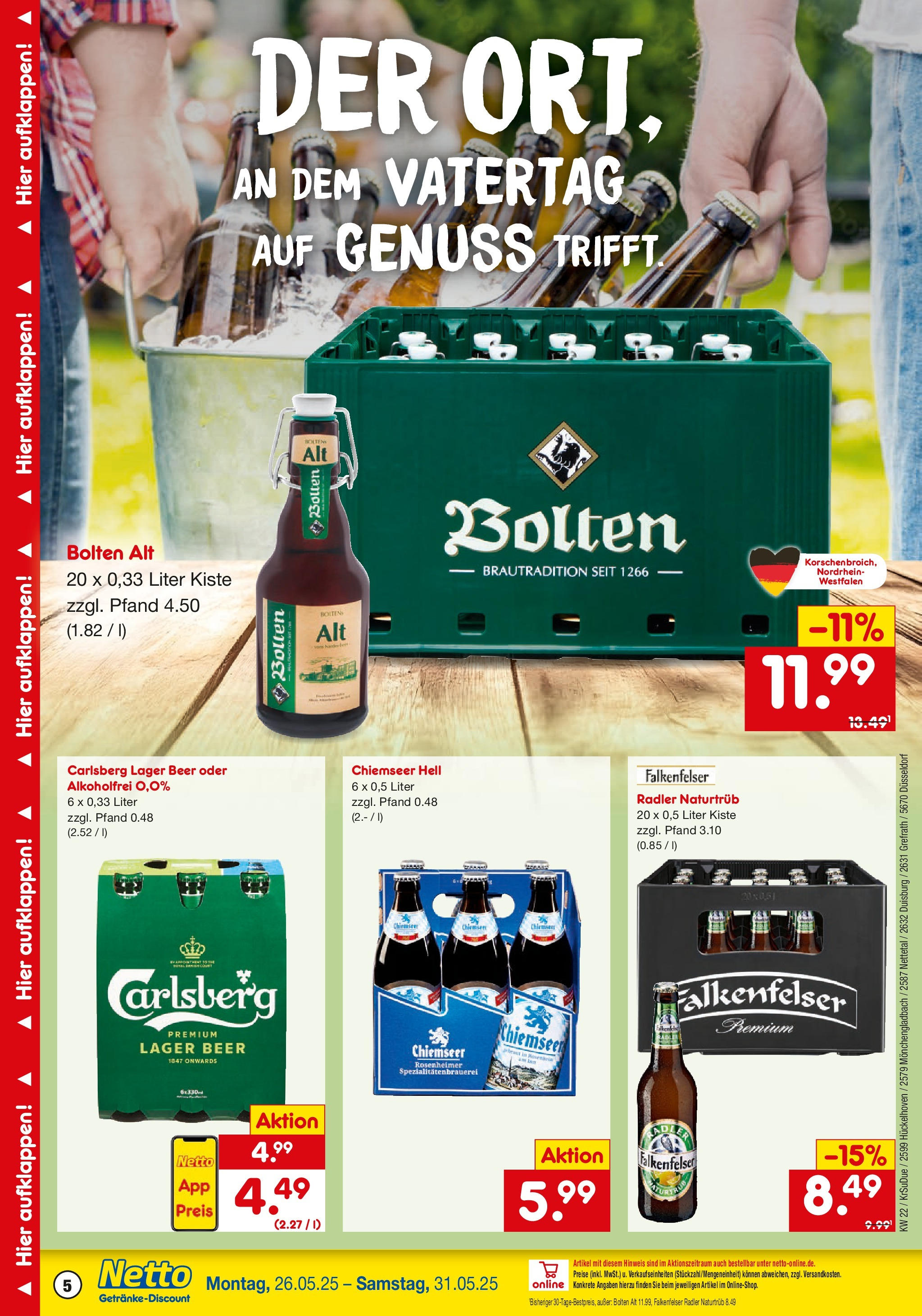 Netto Marken-Discount prospekt Mönchengladbach	 (ab 26.05.2025) » Angebote | Seite: 5 | Produkte: Carlsberg, Radler